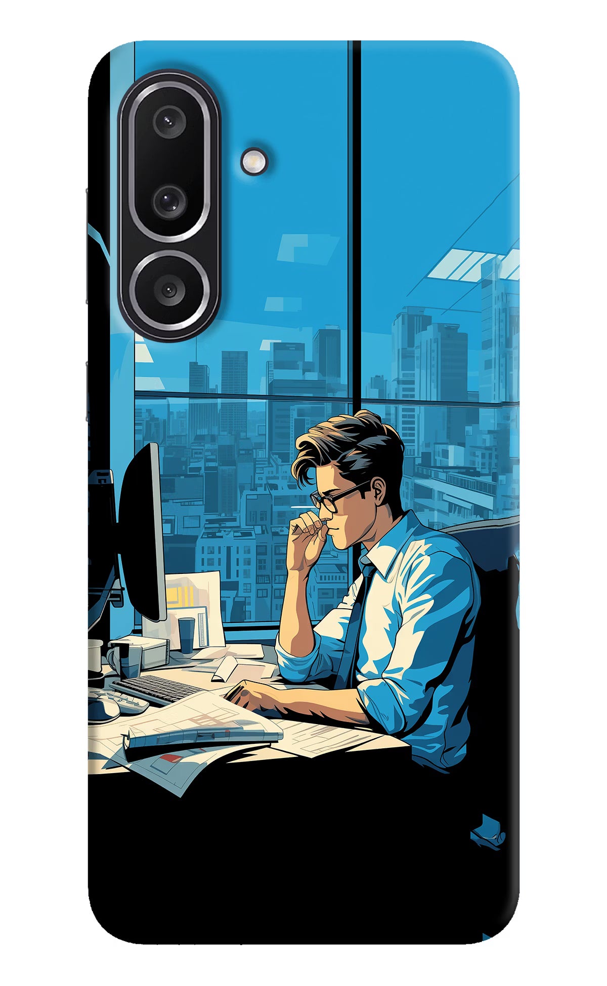 Focused Hustler (AI Generated) Samsung M56 5G Hard Case Back Cover by Casekaro