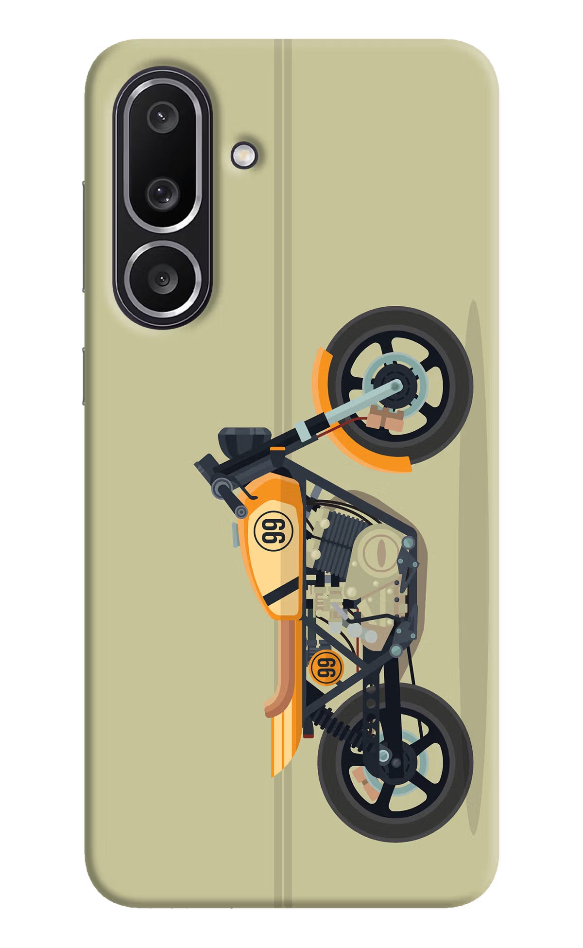 Vertical Speedster Samsung M56 5G Hard Case Back Cover by Casekaro