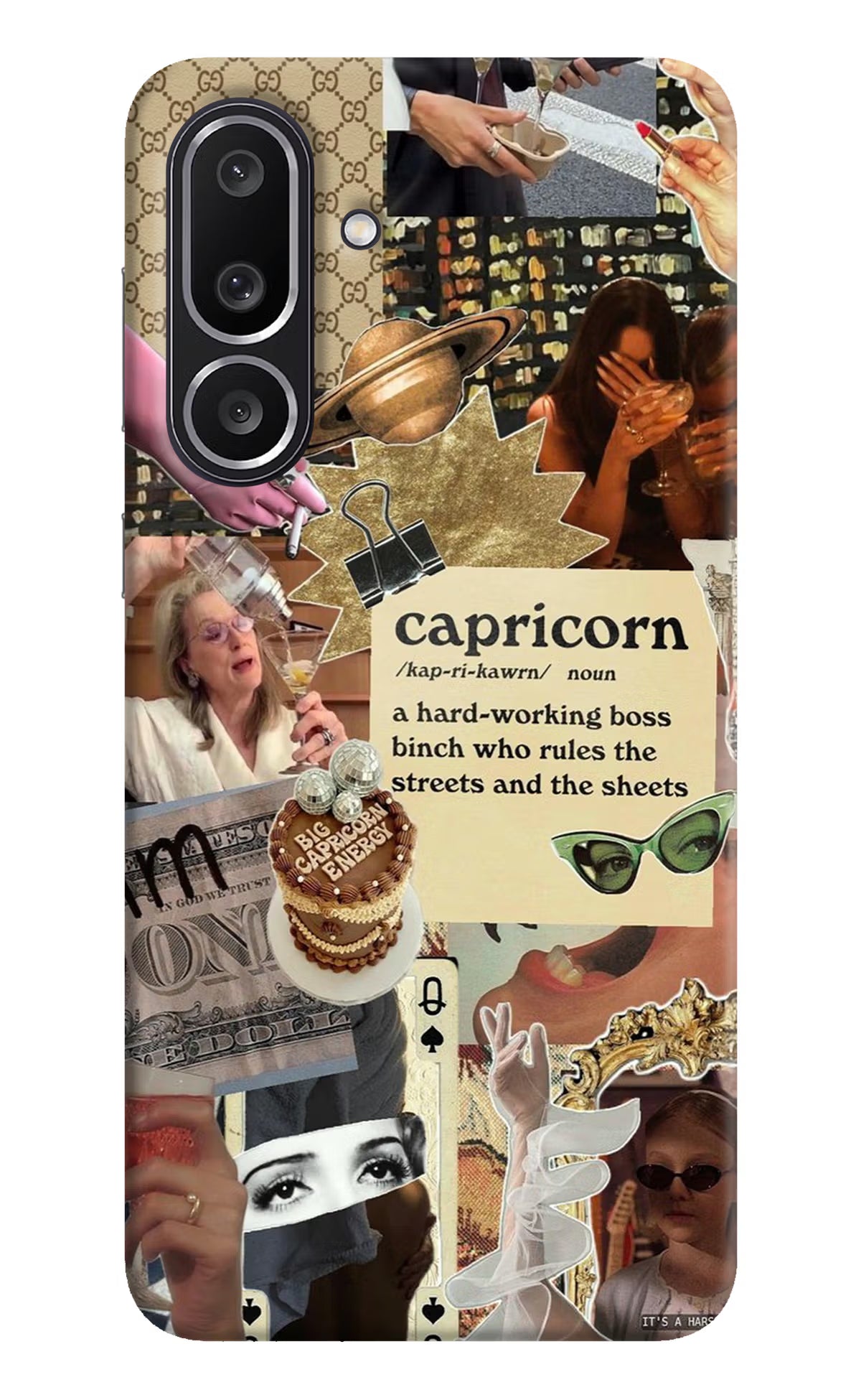 Capricorn Zodiac Samsung M56 5G Hard Case Back Cover by Casekaro