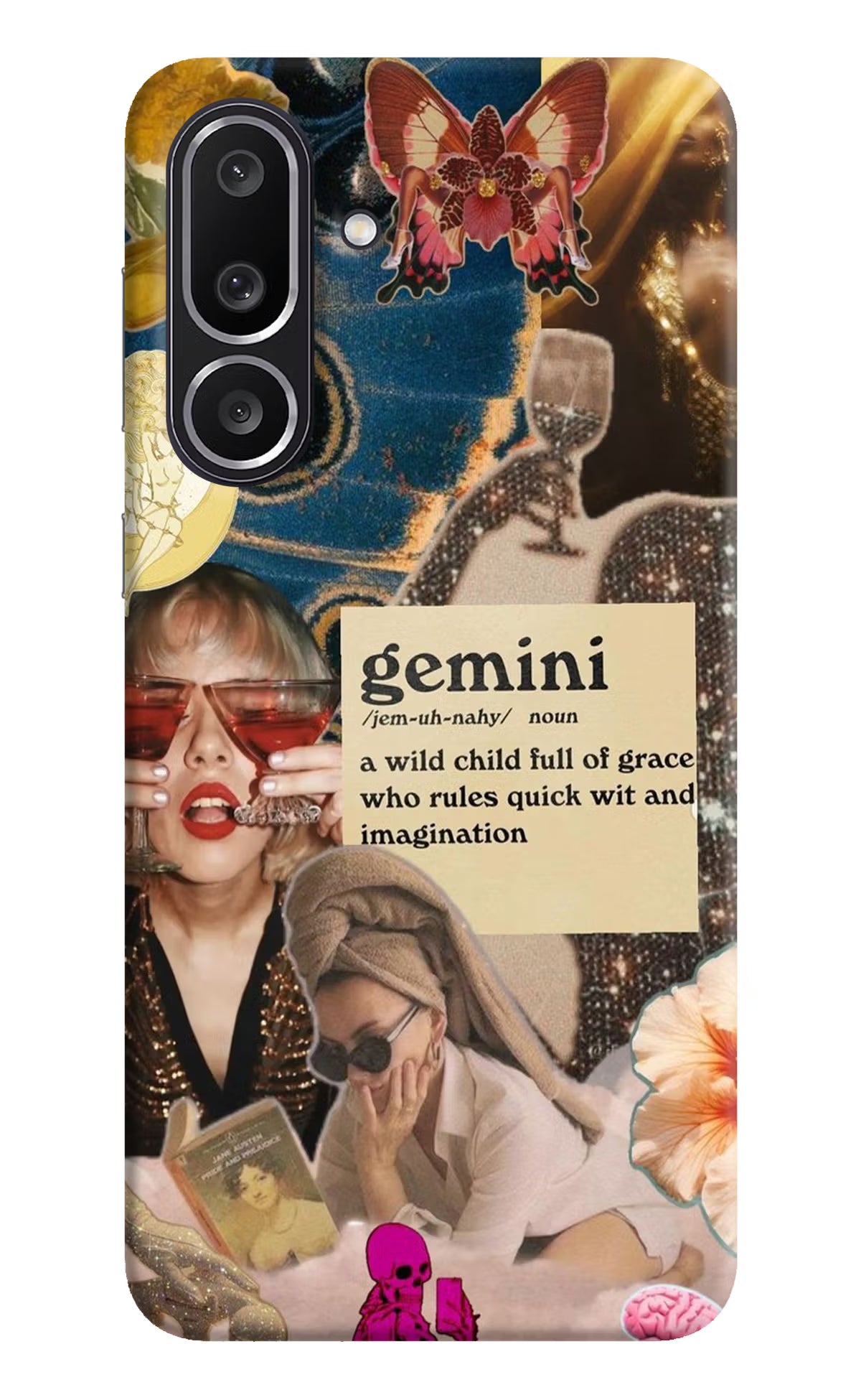Gemini Zodiac Samsung M56 5G Hard Case Back Cover by Casekaro