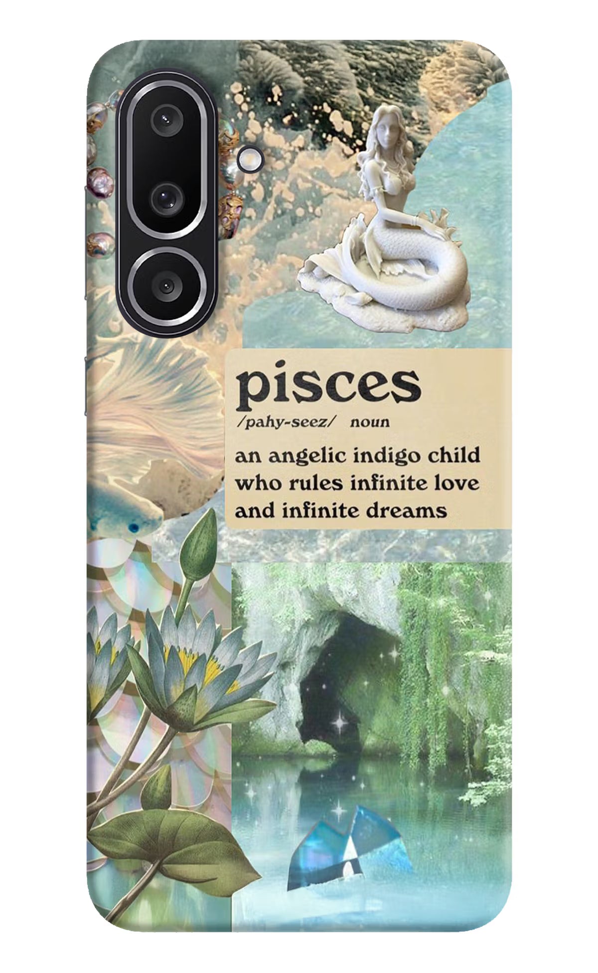 Pisces Zodiac Samsung M56 5G Hard Case Back Cover by Casekaro
