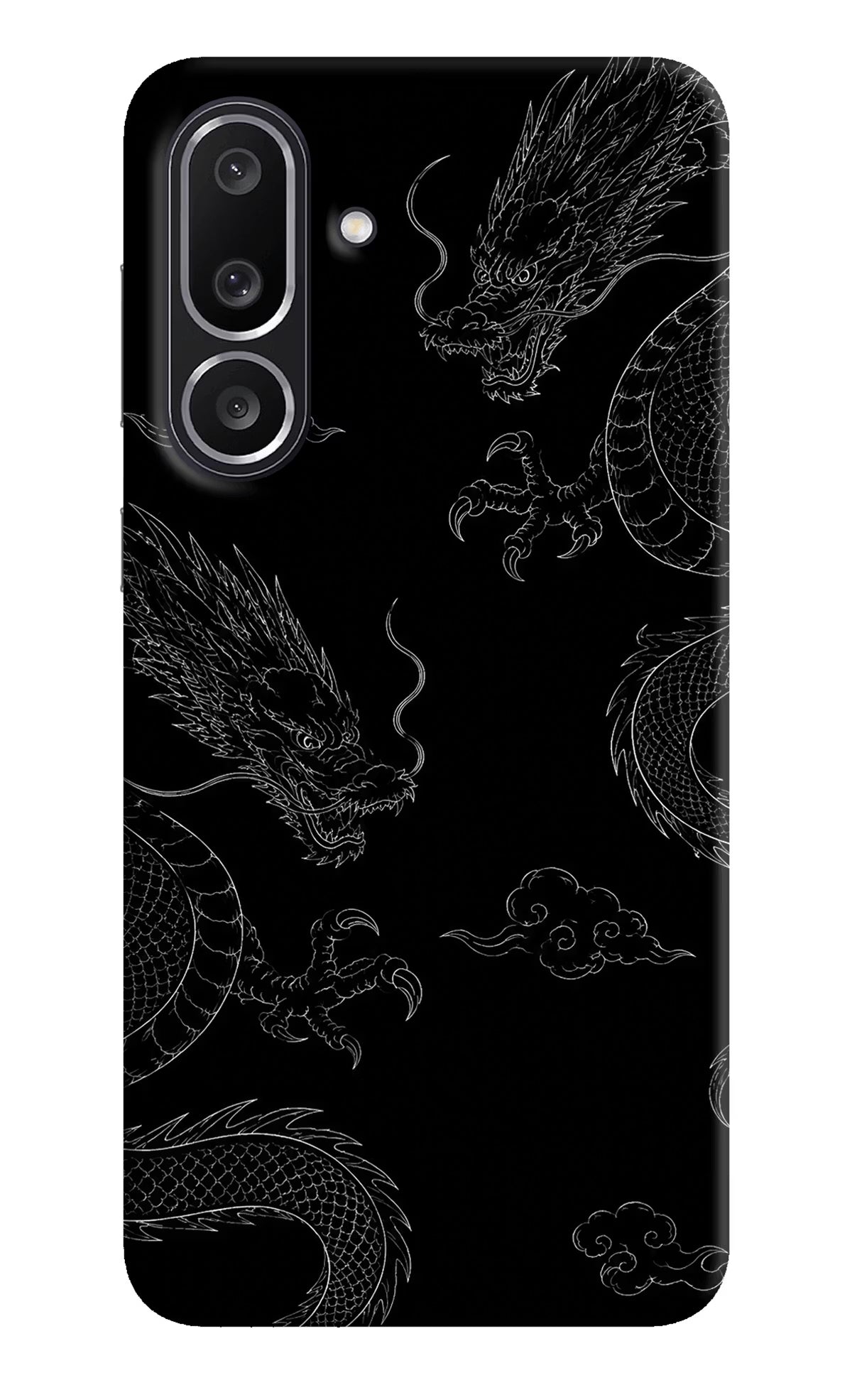 Twin Dragons Samsung M56 5G Hard Case Back Cover by Casekaro