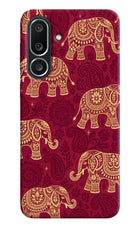 Maroon Elephant Samsung M56 5G Hard Case Back Cover by Casekaro