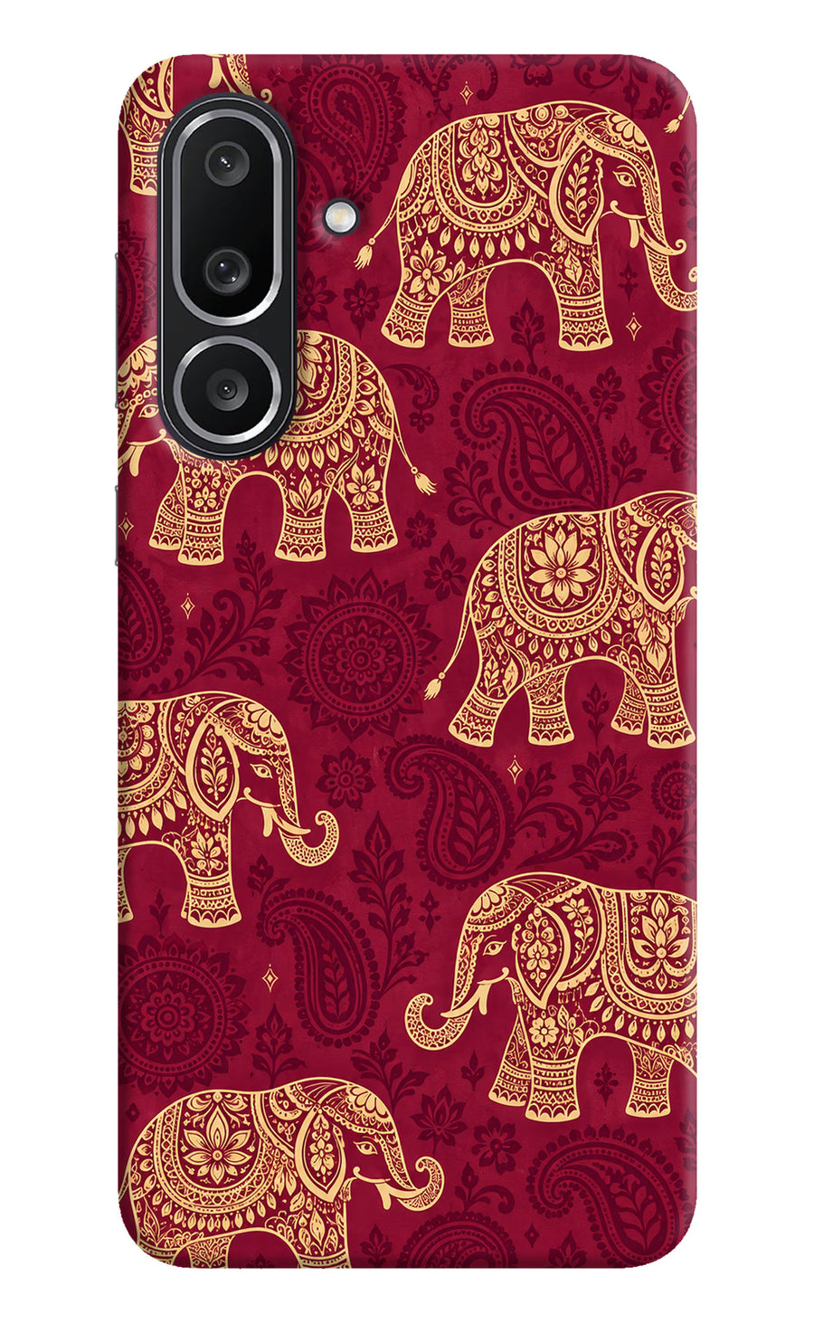 Maroon Elephant Samsung M56 5G Back Cover, Hard case