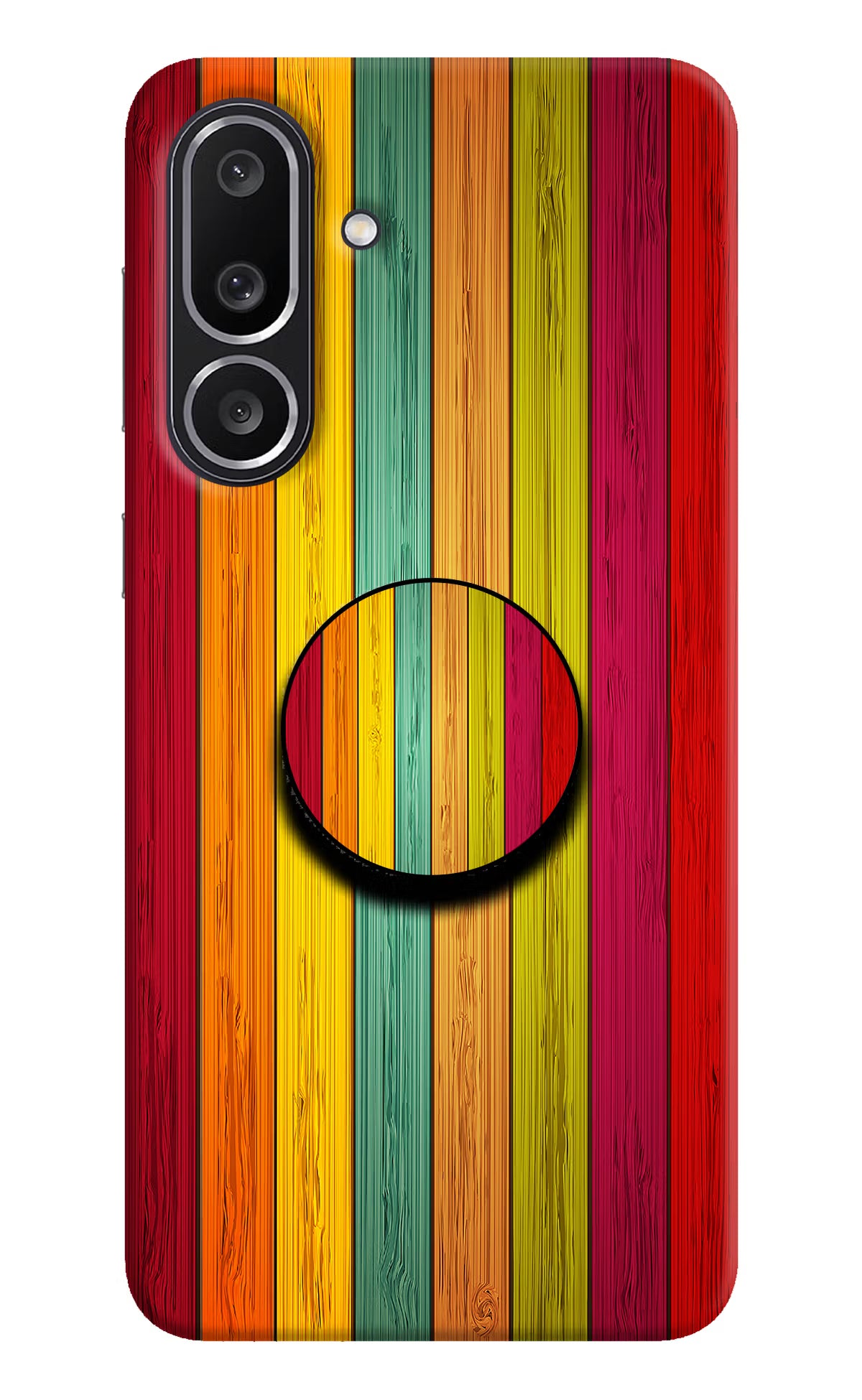 Multicolor Wooden Samsung M56 5G Pop Case by Casekaro