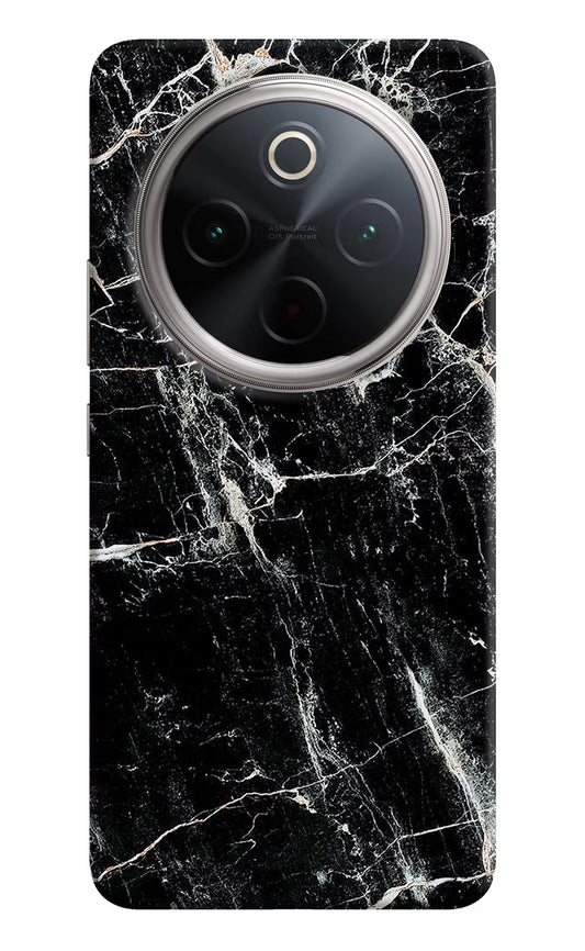 Black Marble Texture Vivo T4 5G Hard Case Back Cover by Casekaro
