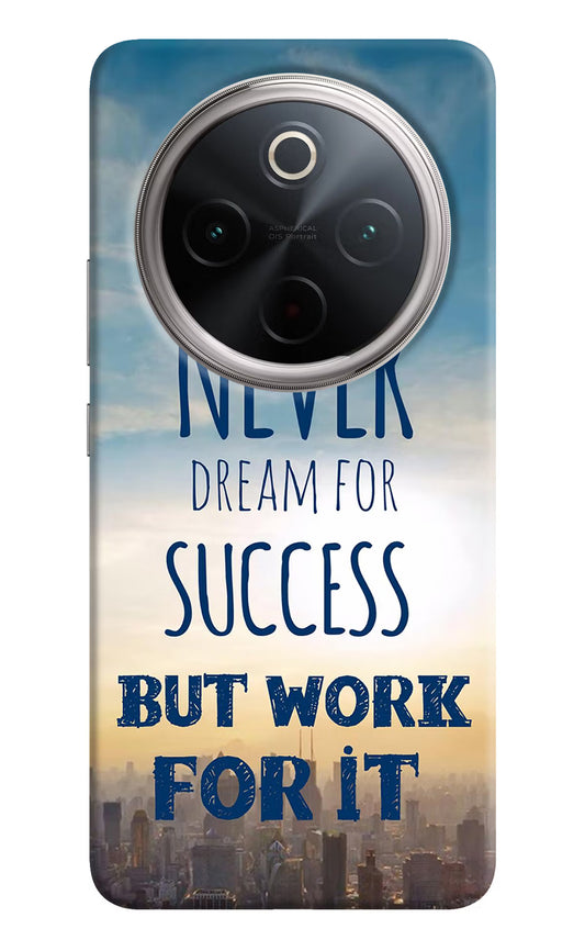 Never Dream For Success But Work For It Vivo T4 5G Hard Case Back Cover by Casekaro