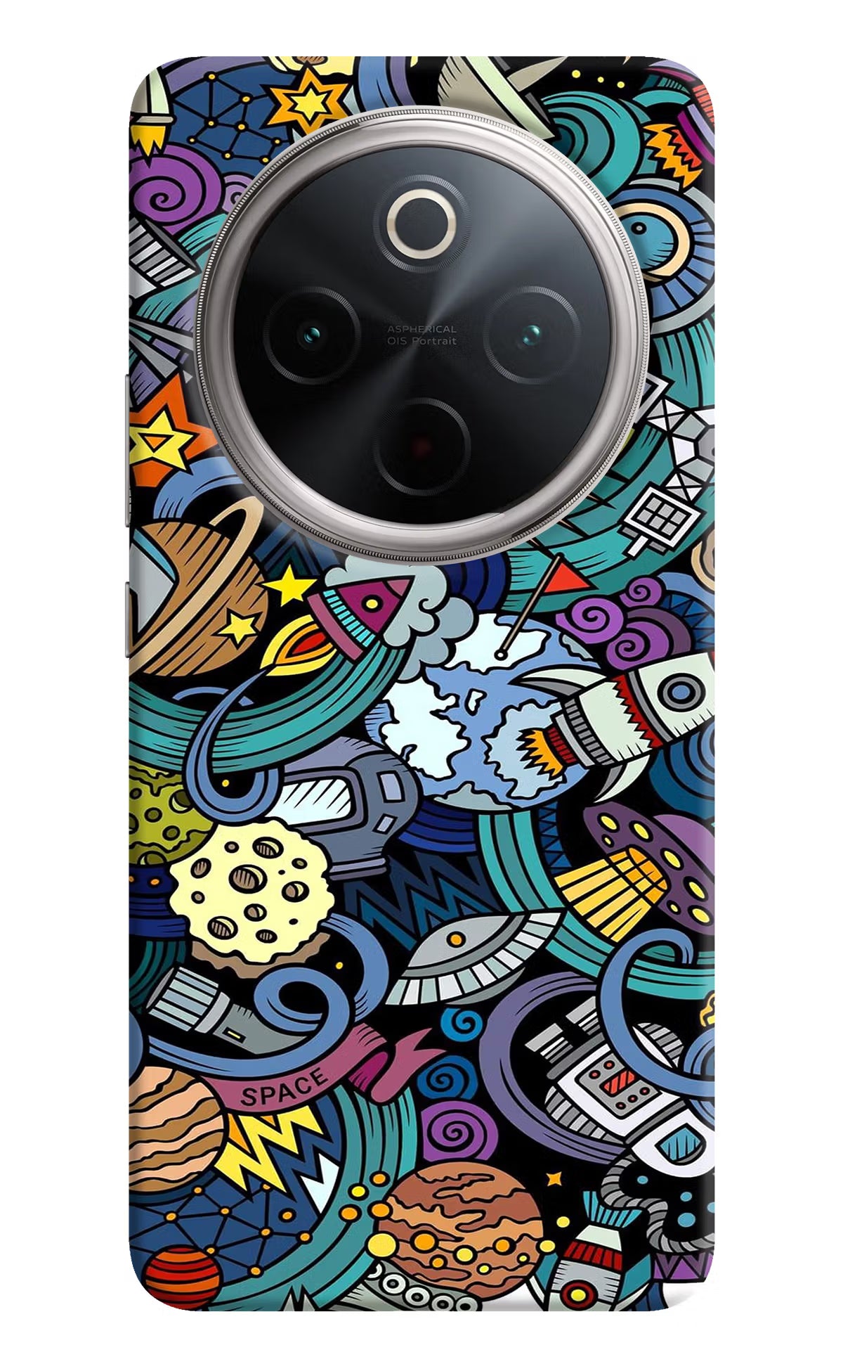 Space Abstract Vivo T4 5G Hard Case Back Cover by Casekaro