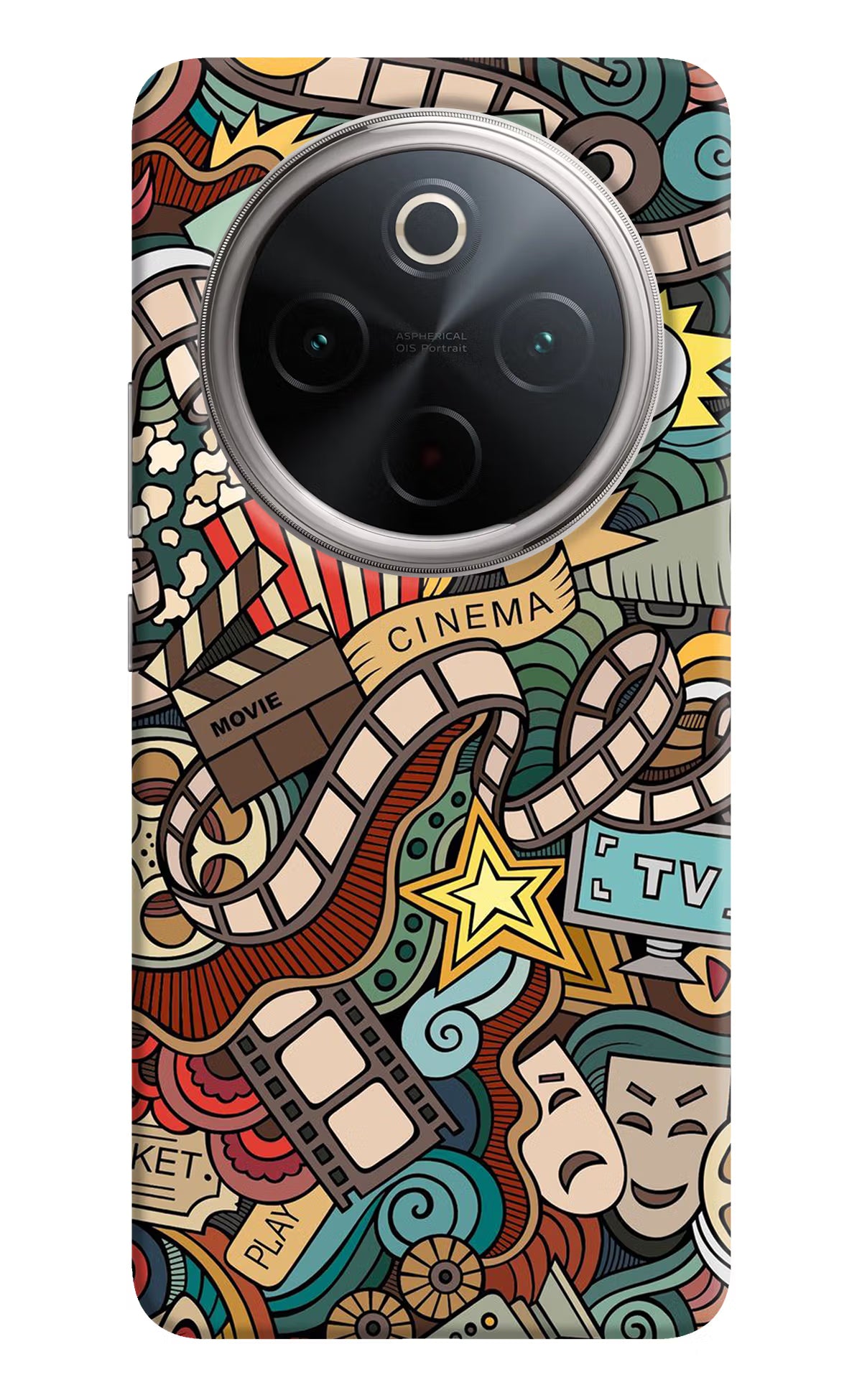 Cinema Abstract Vivo T4 5G Hard Case Back Cover by Casekaro
