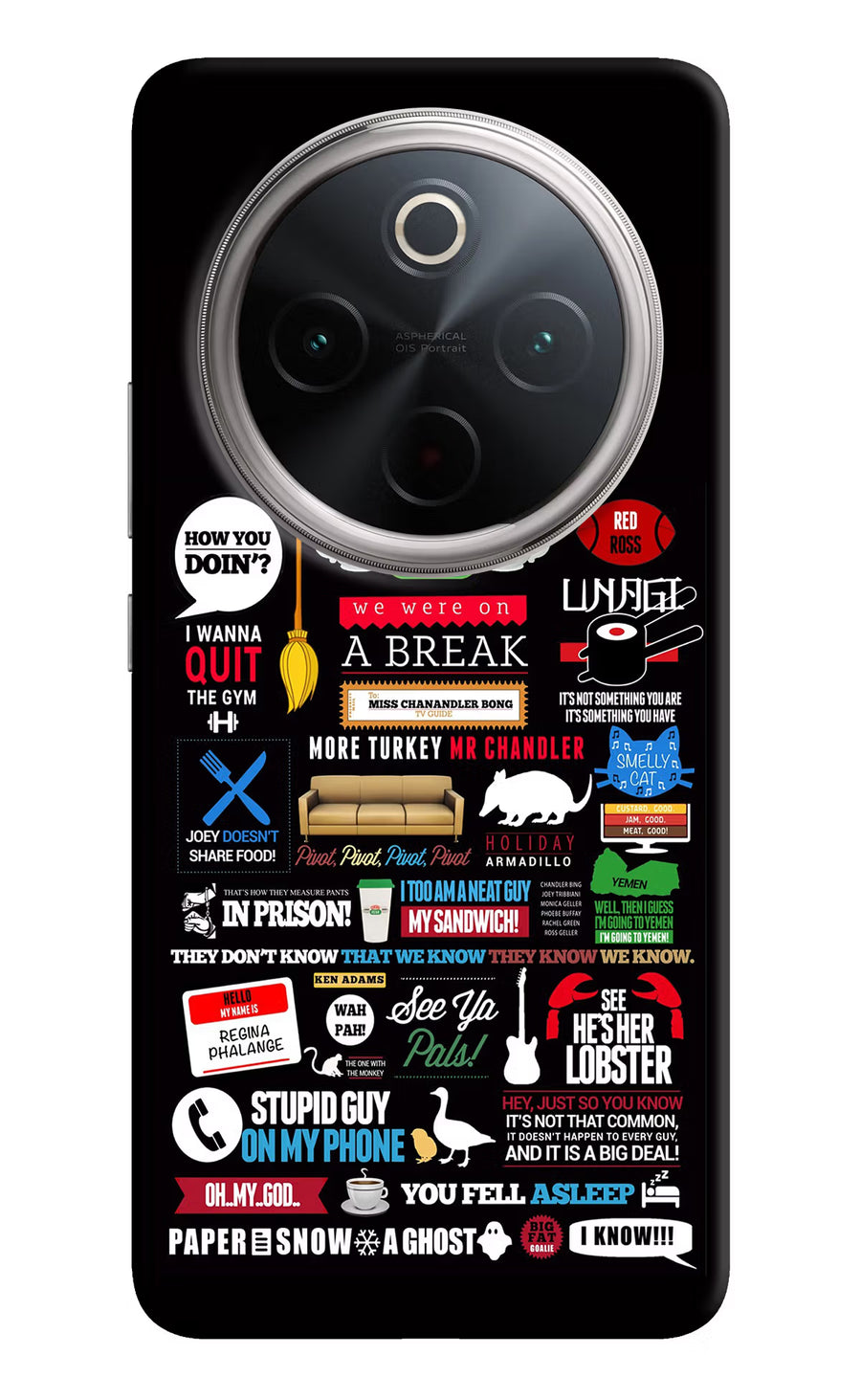 FRIENDS Vivo T4 5G Back Cover, Hard case