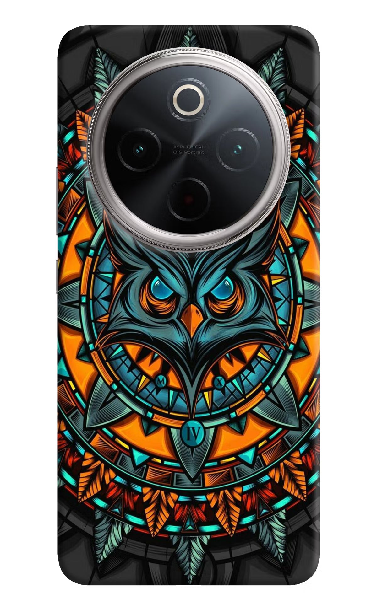 Angry Owl Art Vivo T4 5G Hard Case Back Cover by Casekaro