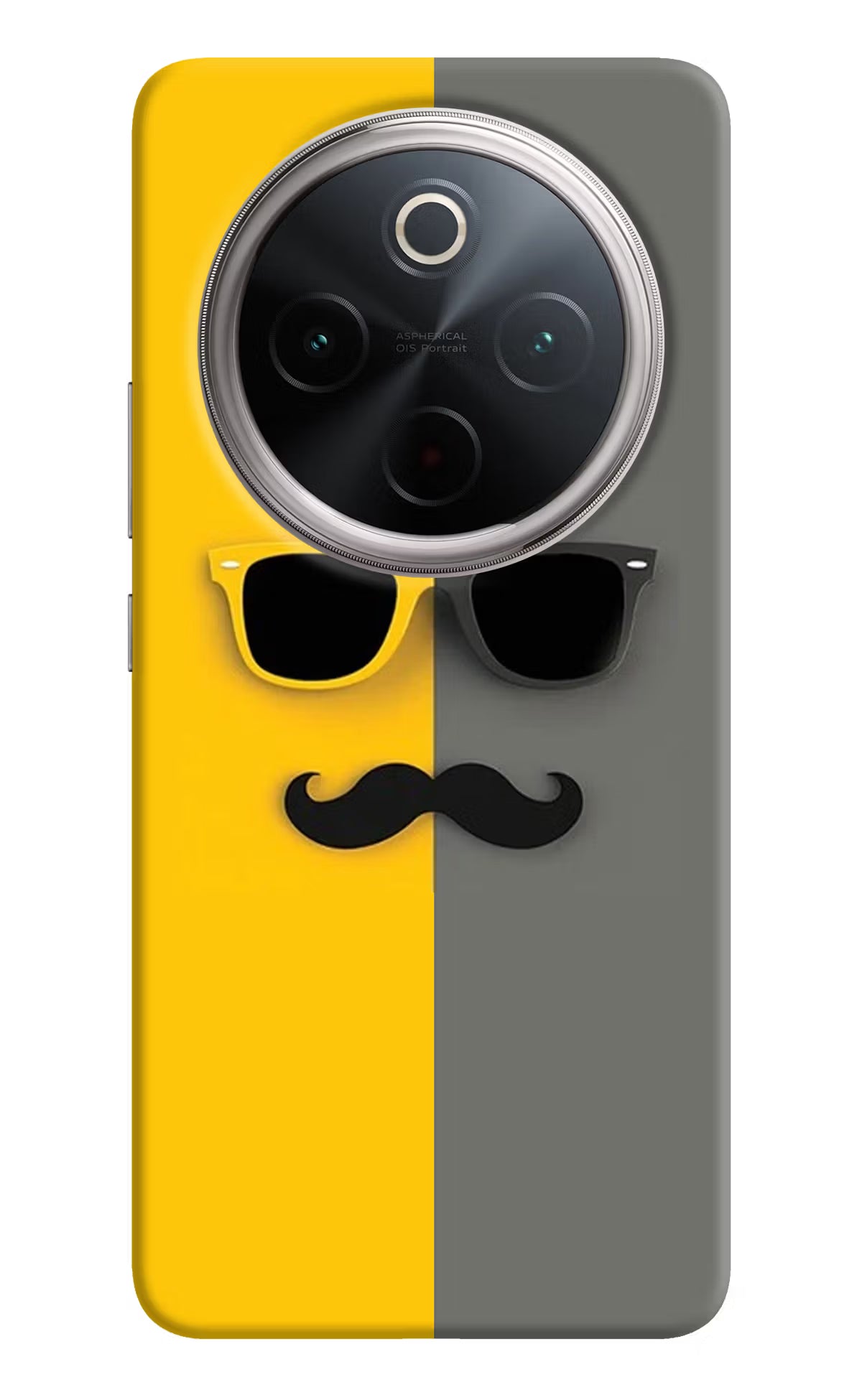 Sunglasses with Mustache Vivo T4 5G Hard Case Back Cover by Casekaro