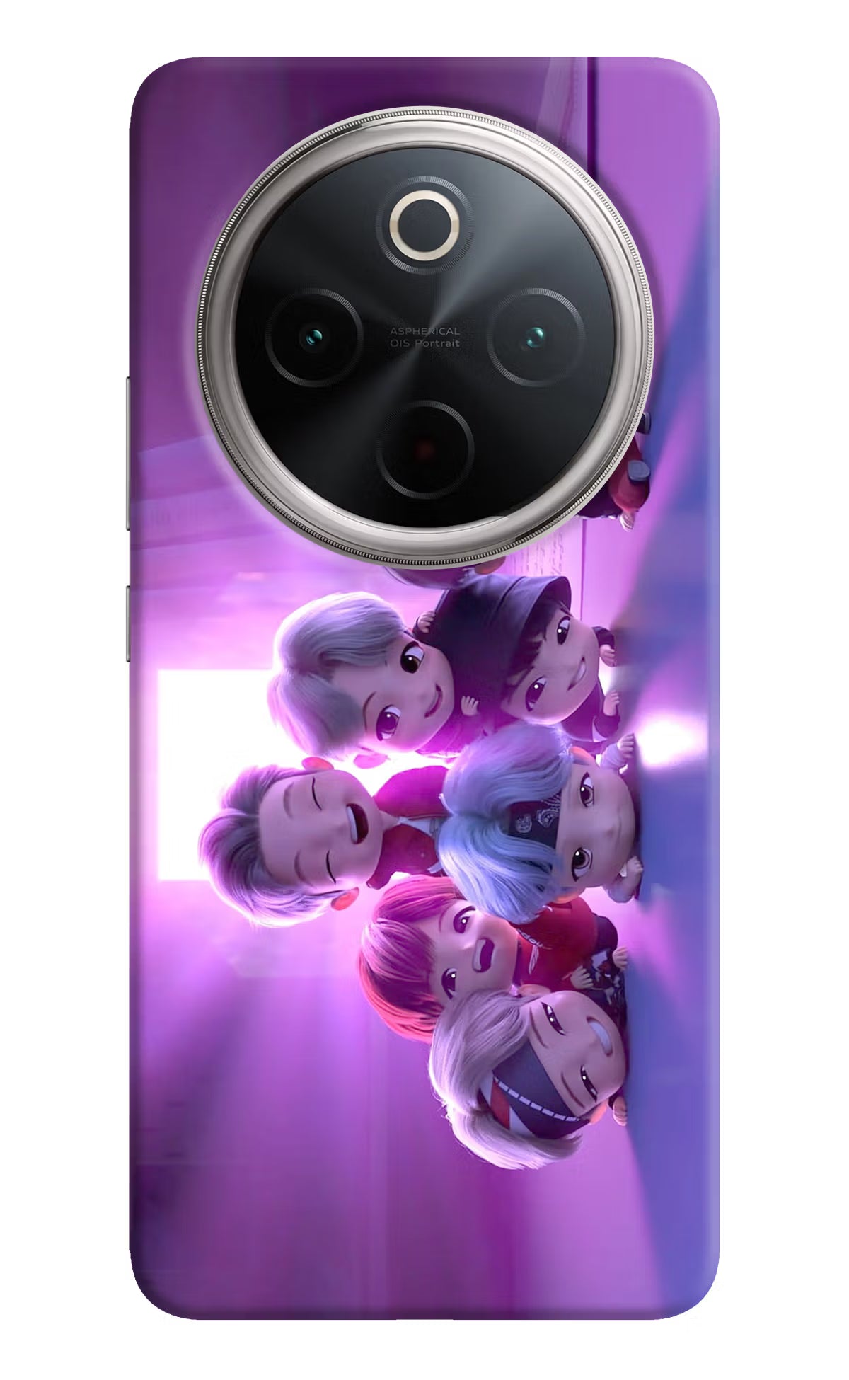 BTS Chibi Vivo T4 5G Hard Case Back Cover by Casekaro