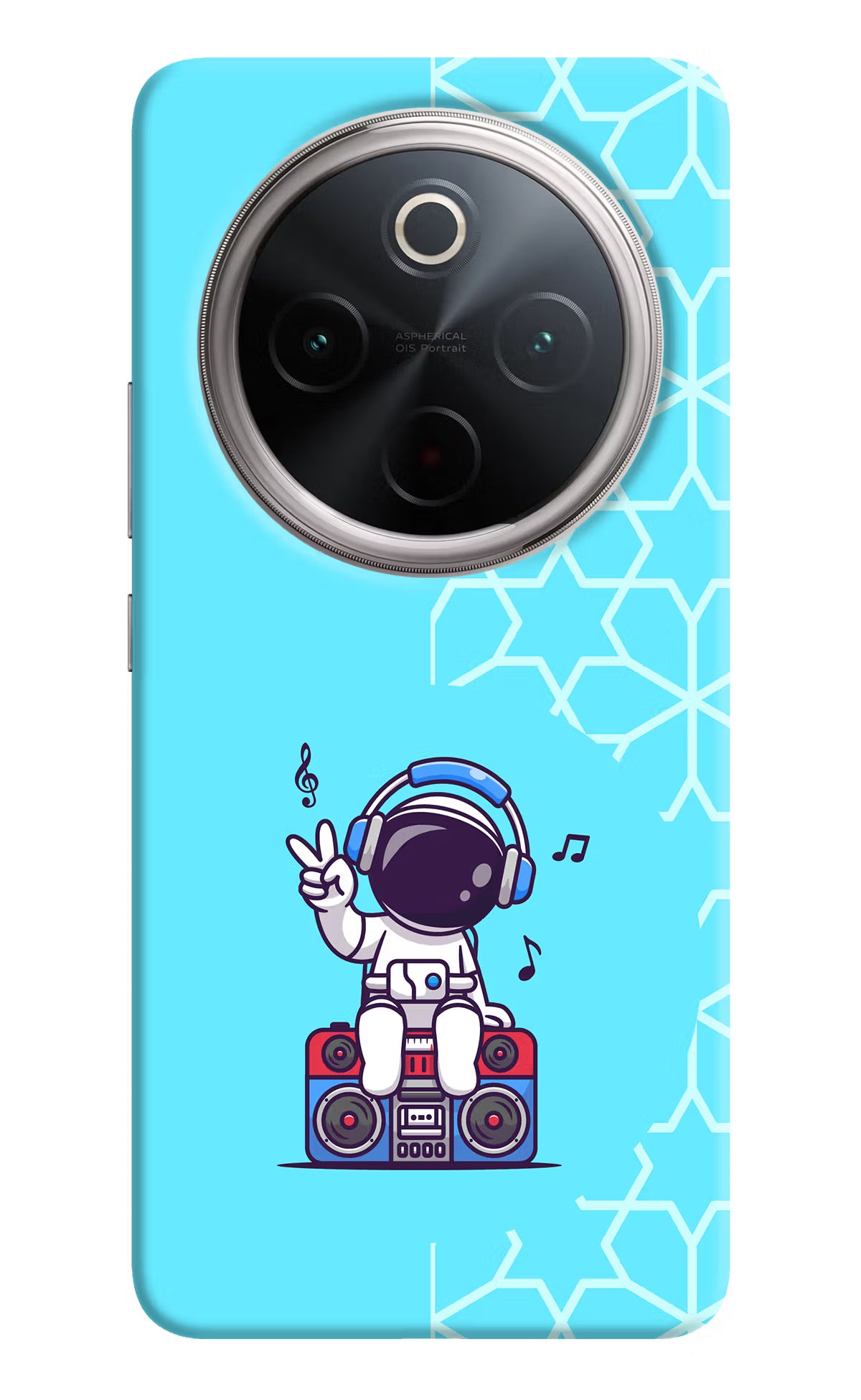 Cute Astronaut Chilling Vivo T4 5G Hard Case Back Cover by Casekaro