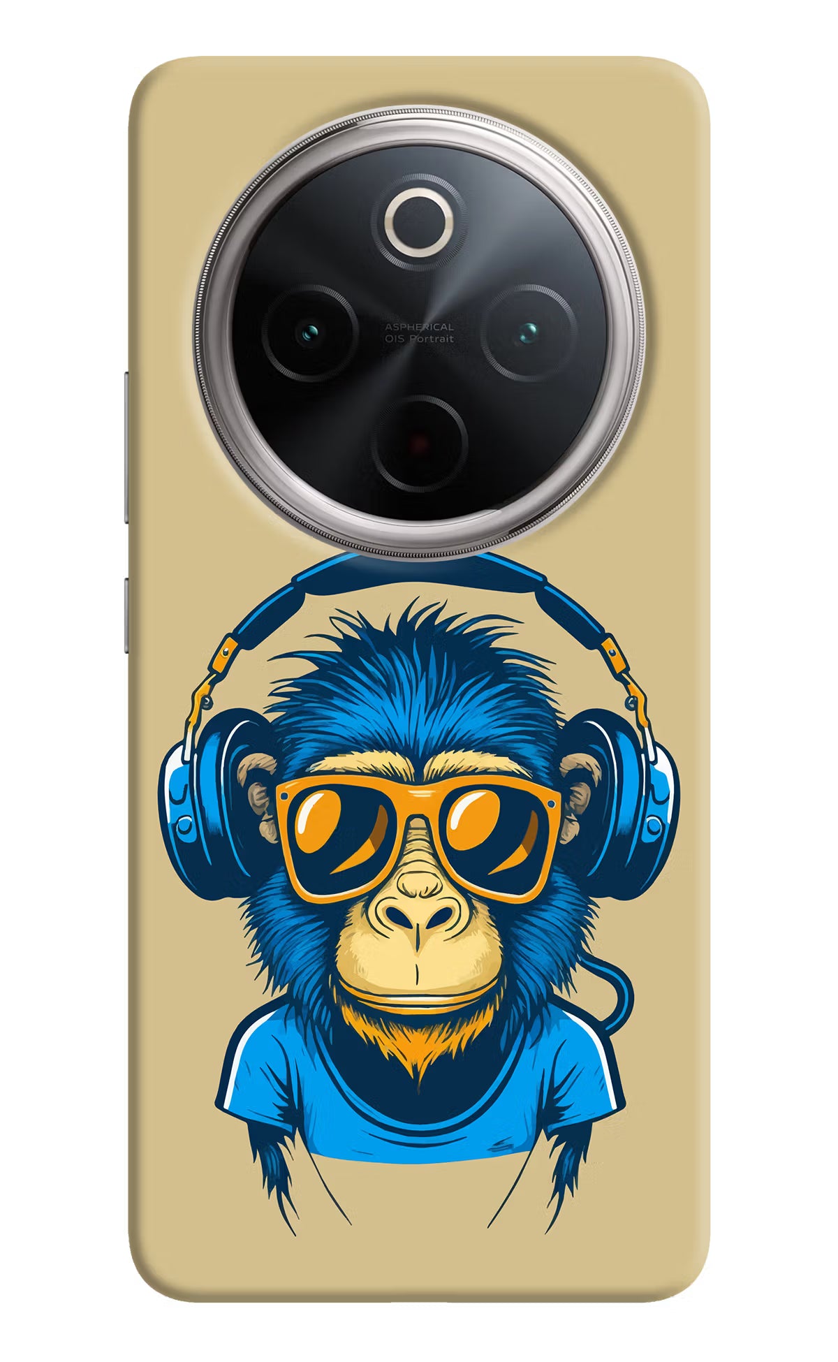 Monkey Headphone Vivo T4 5G Hard Case Back Cover by Casekaro
