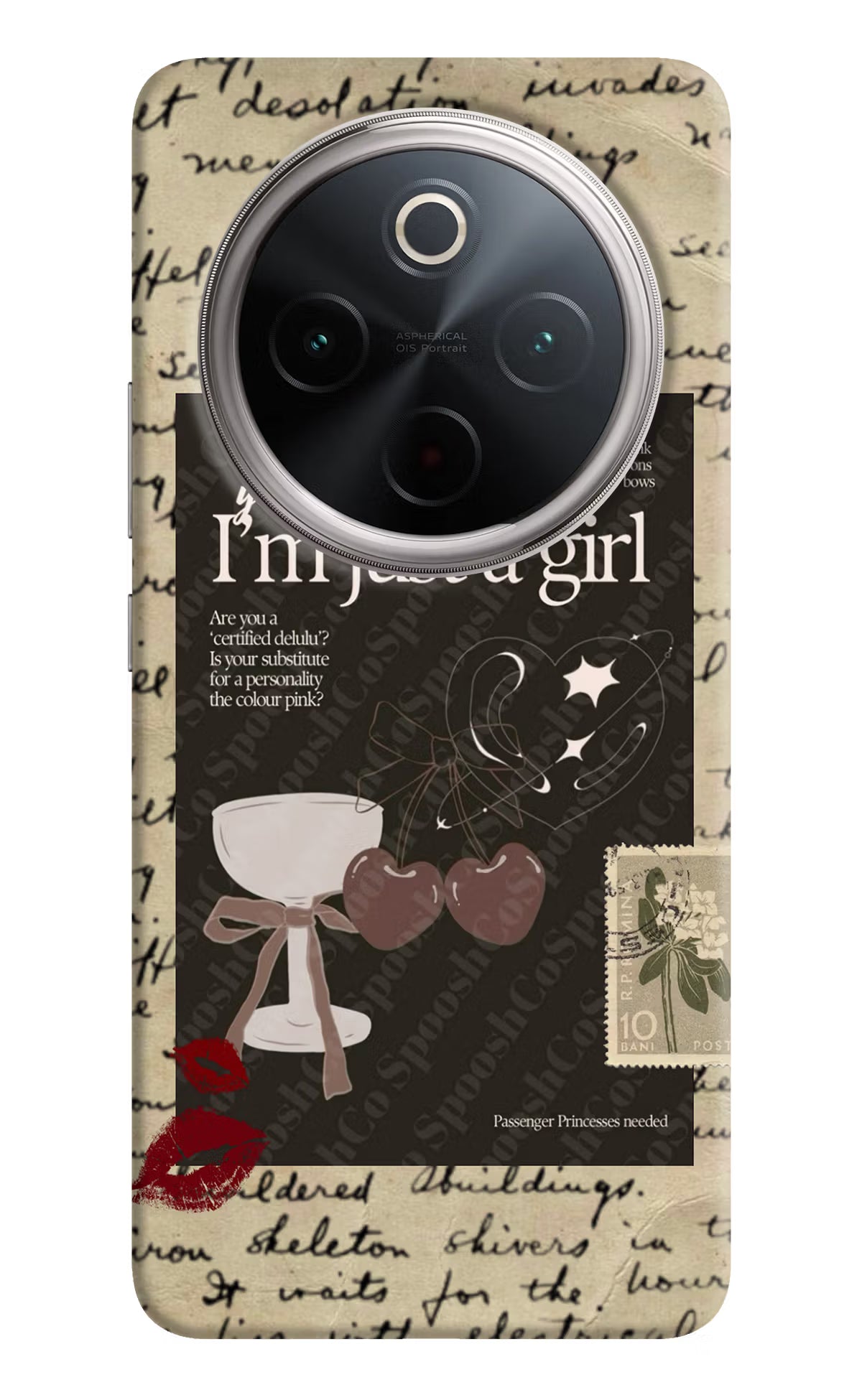 I am just a girl Vivo T4 5G Hard Case Back Cover by Casekaro