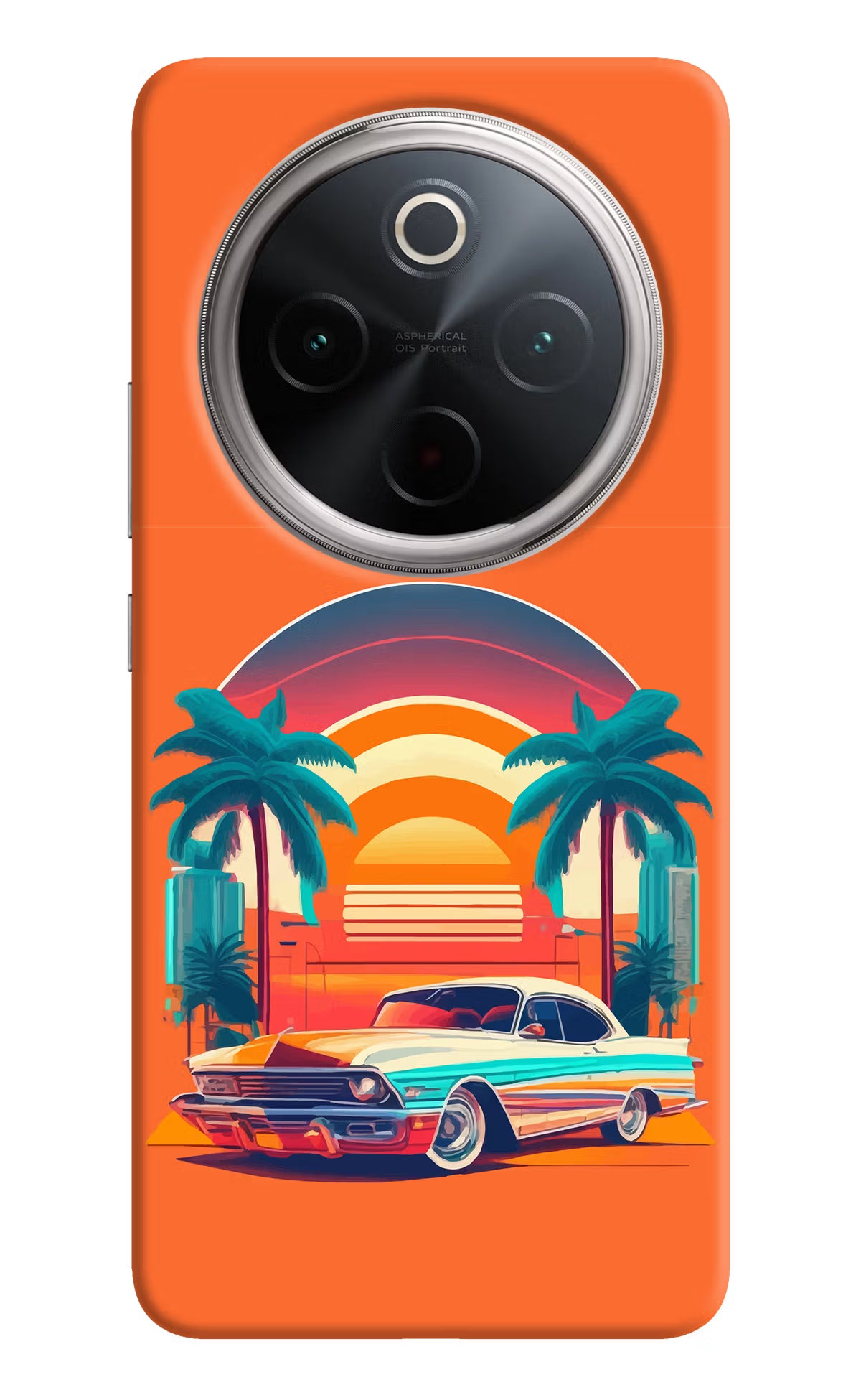 Palm Drive 80s Vivo T4 5G Hard Case Back Cover by Casekaro