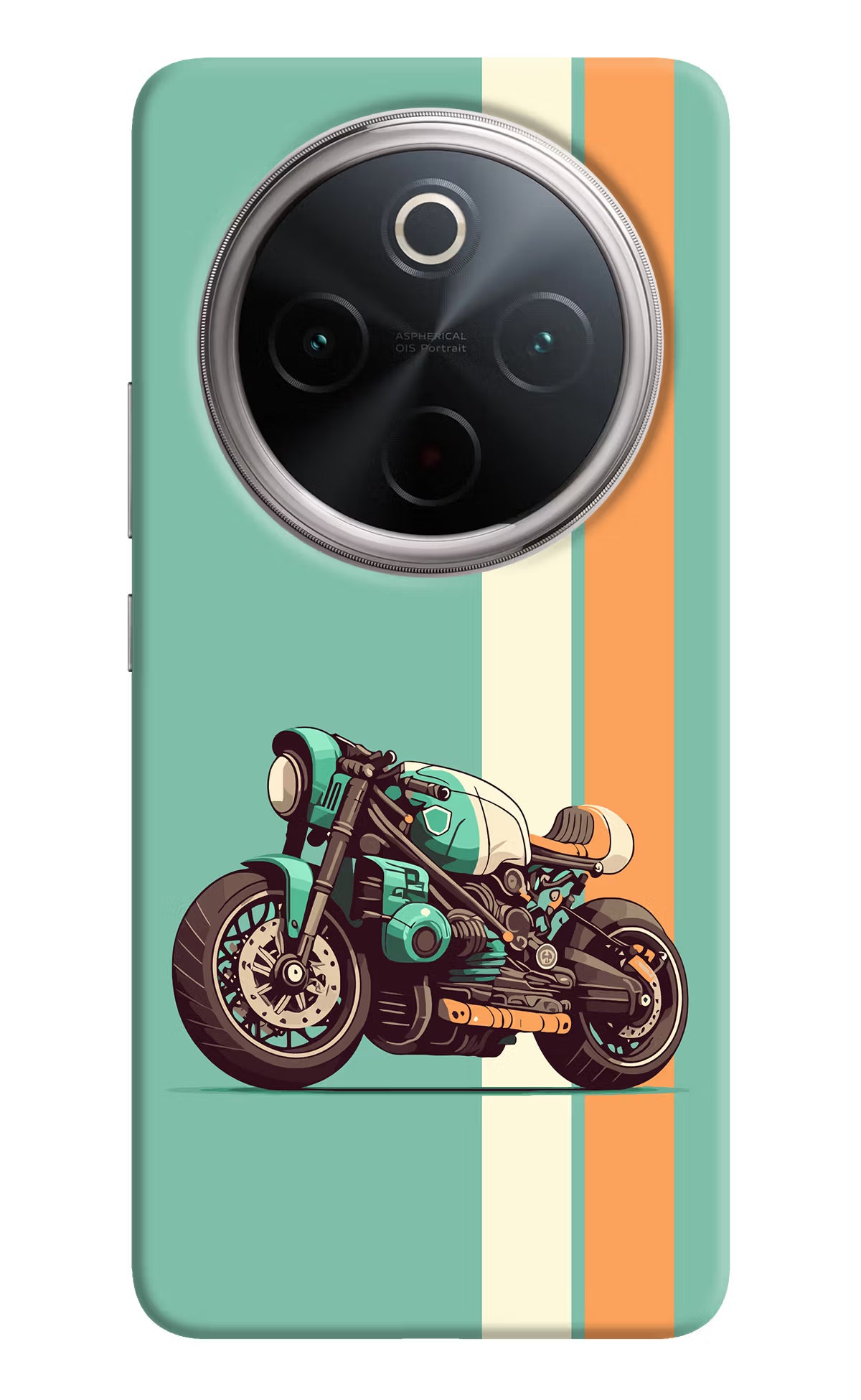 Striped Moto Drift Vivo T4 5G Hard Case Back Cover by Casekaro