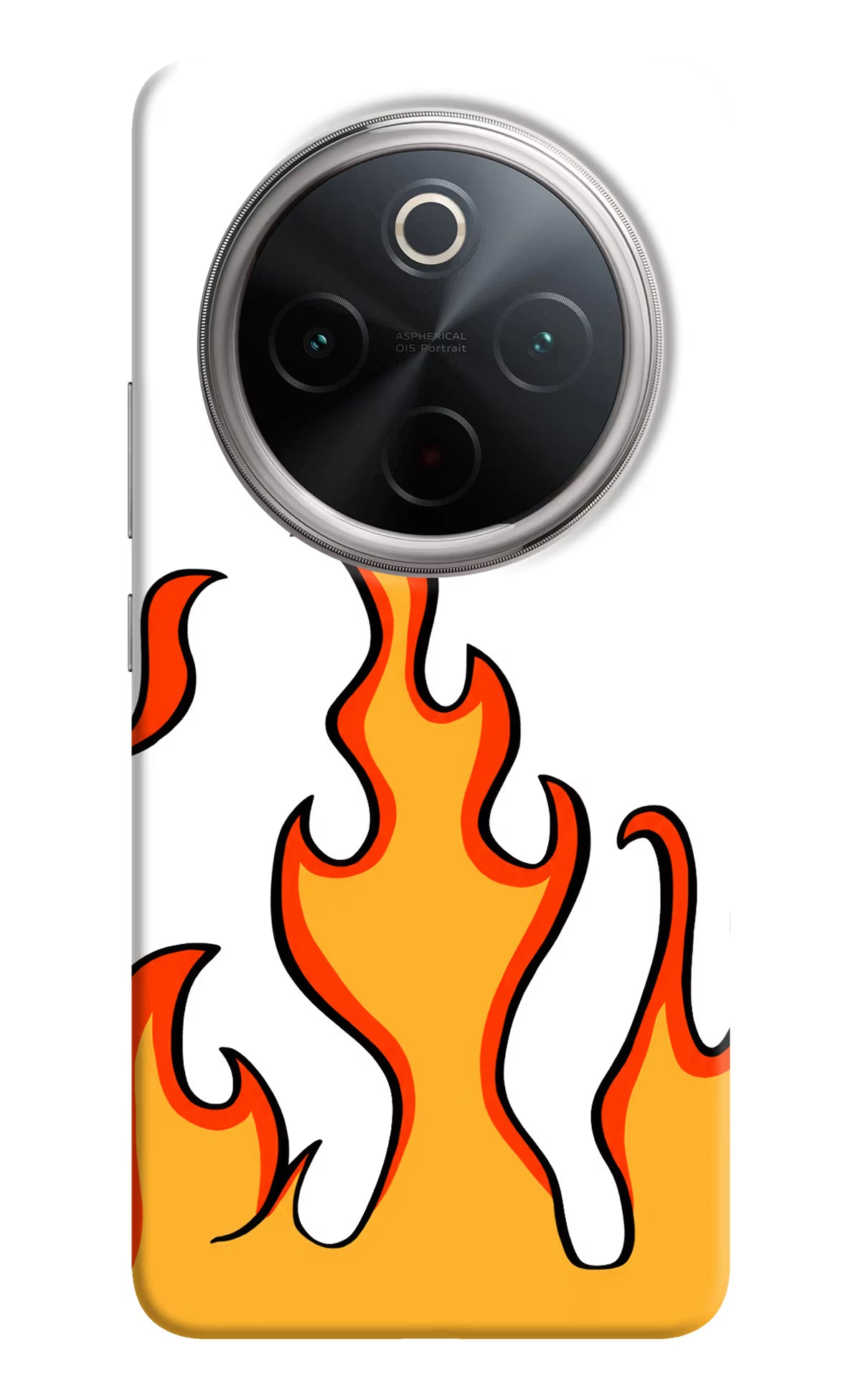 Fired Up – White Vivo T4 5G Hard Case Back Cover by Casekaro