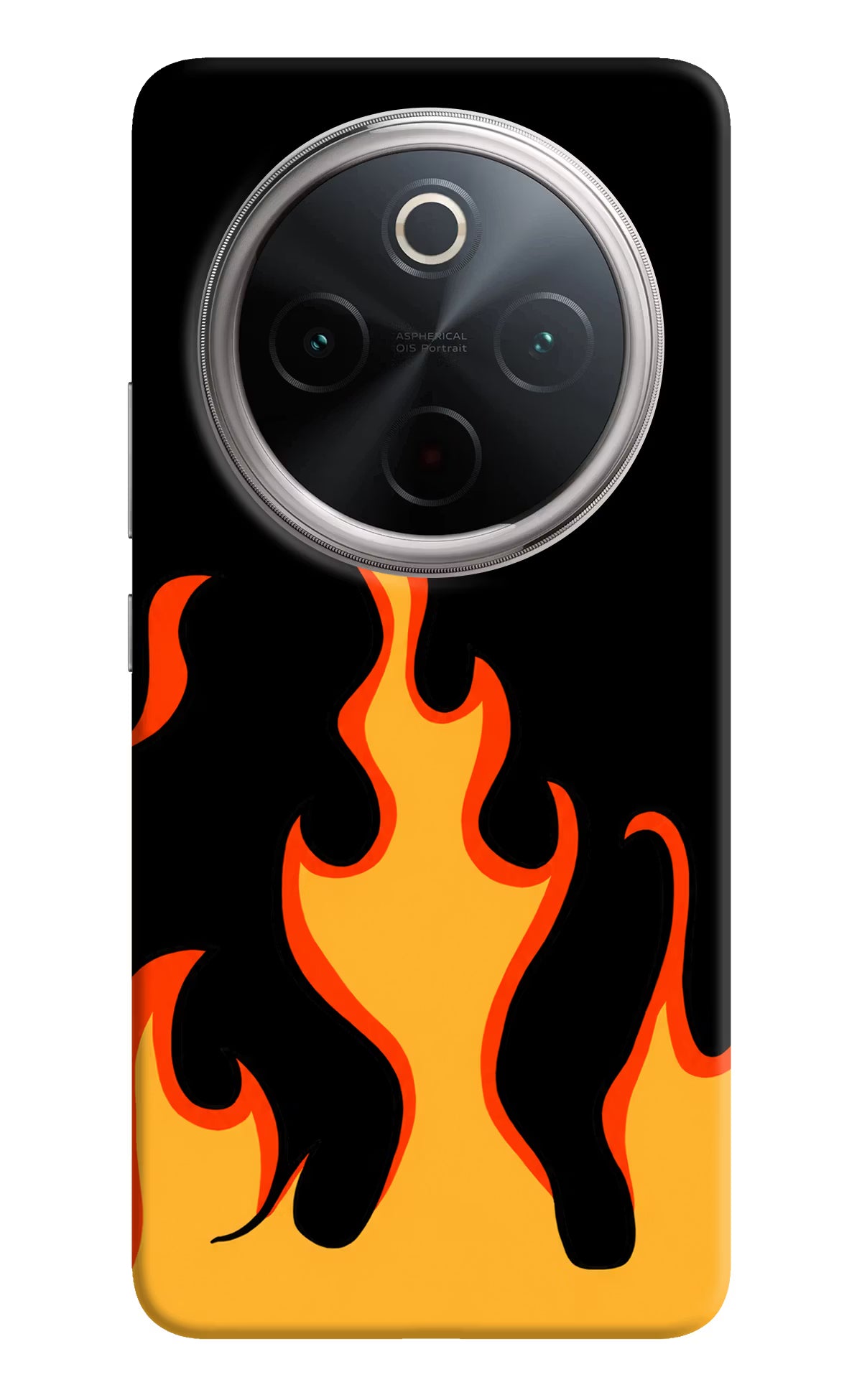 Fired Up – Black Vivo T4 5G Hard Case Back Cover by Casekaro