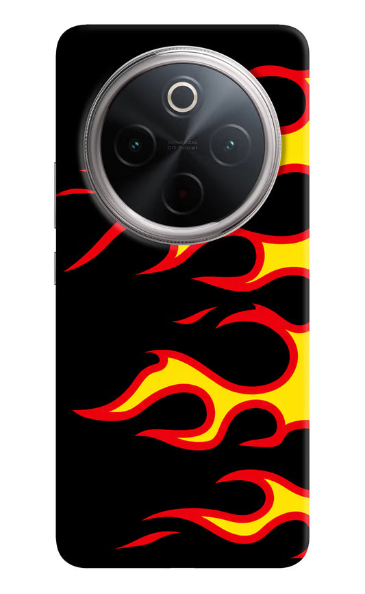 Side Sweep Flames Vivo T4 5G Hard Case Back Cover by Casekaro