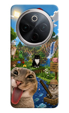 Minecraft Cat Chaos Vivo T4 5G Hard Case Back Cover by Casekaro
