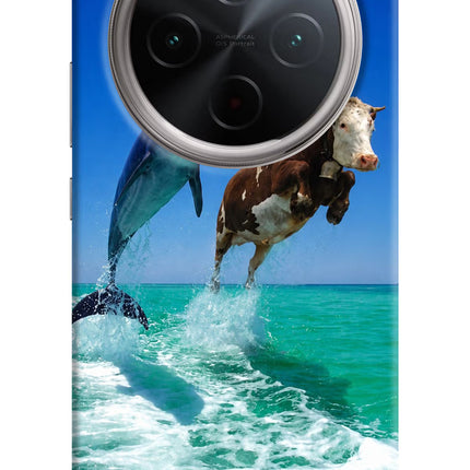 Dolphin vs Cow Vivo T4 5G Hard Case Back Cover by Casekaro