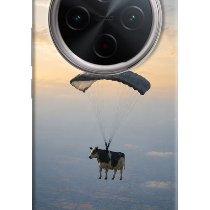 Skydiving Cow Vivo T4 5G Hard Case Back Cover by Casekaro