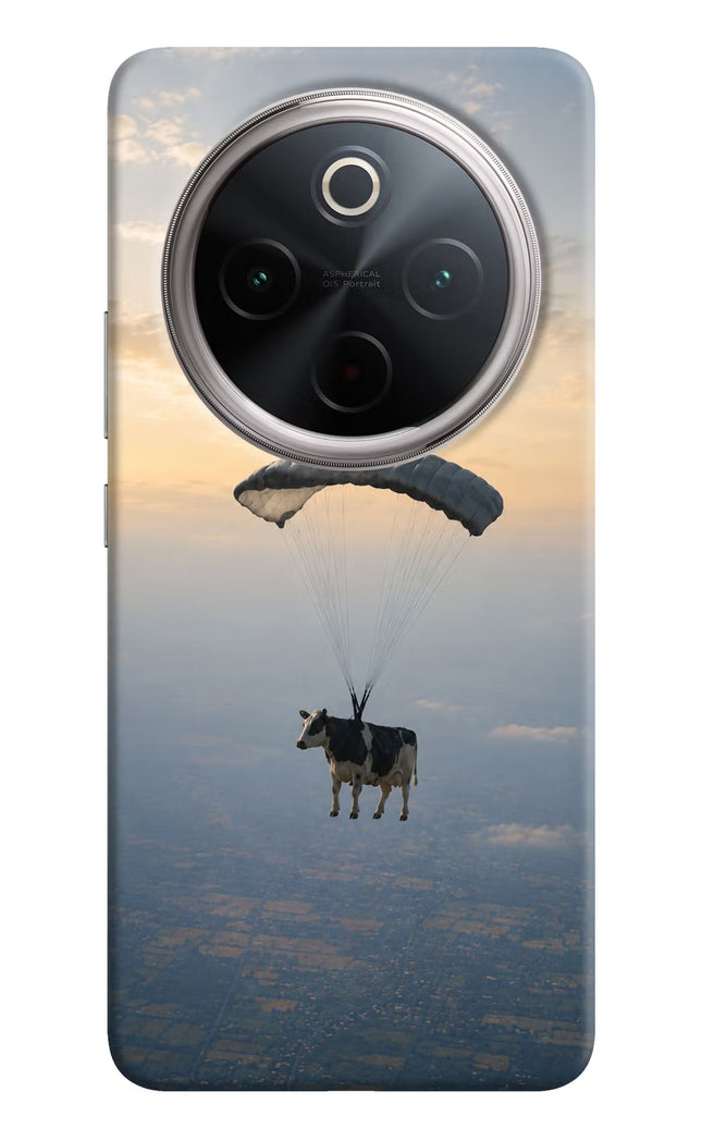 Skydiving Cow Vivo T4 5G Hard Case Back Cover by Casekaro