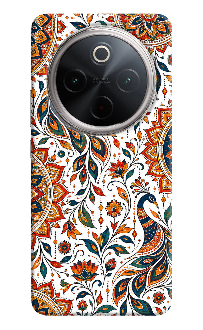 White Mayura Vivo T4 5G Hard Case Back Cover by Casekaro