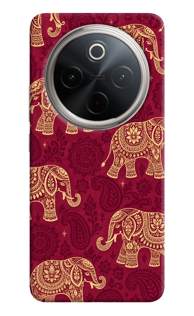 Maroon Elephant Vivo T4 5G Hard Case Back Cover by Casekaro
