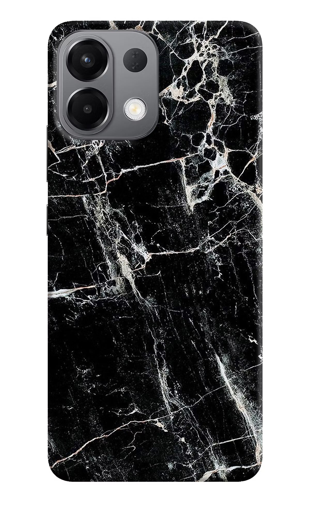 Black Marble Texture Oppo K13 5G Hard Case Back Cover by Casekaro
