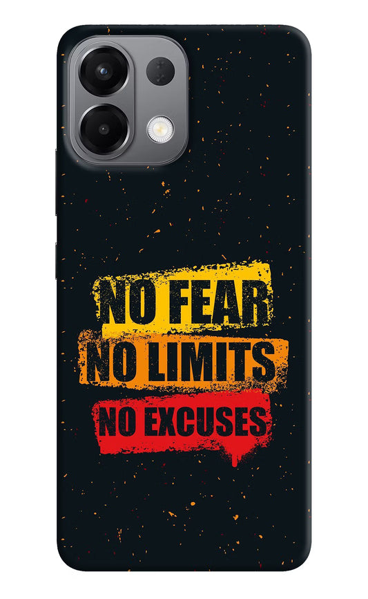 No Fear No Limits No Excuse Oppo K13 5G Hard Case Back Cover by Casekaro