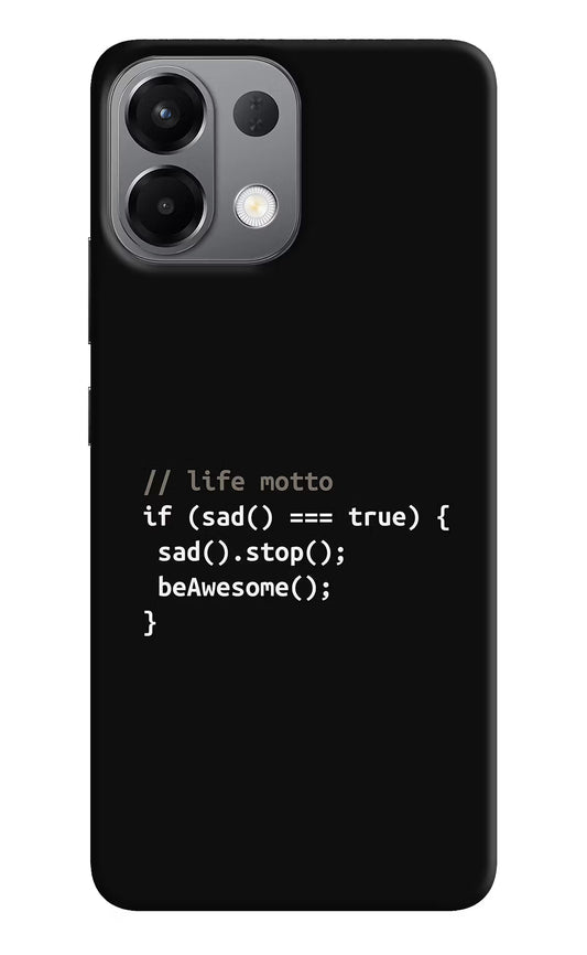 Life Motto Code Oppo K13 5G Hard Case Back Cover by Casekaro