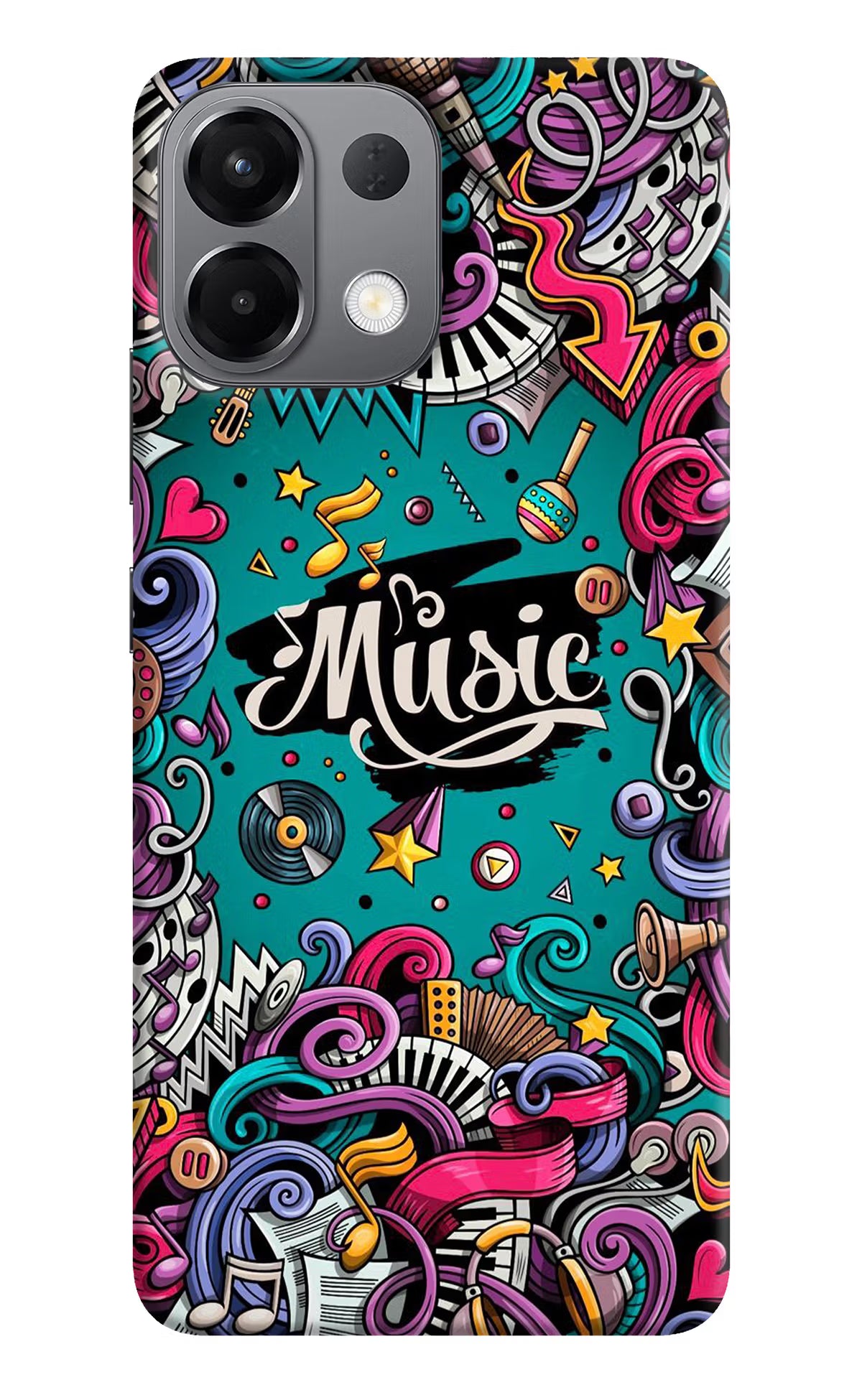 Music Graffiti Oppo K13 5G Hard Case Back Cover by Casekaro