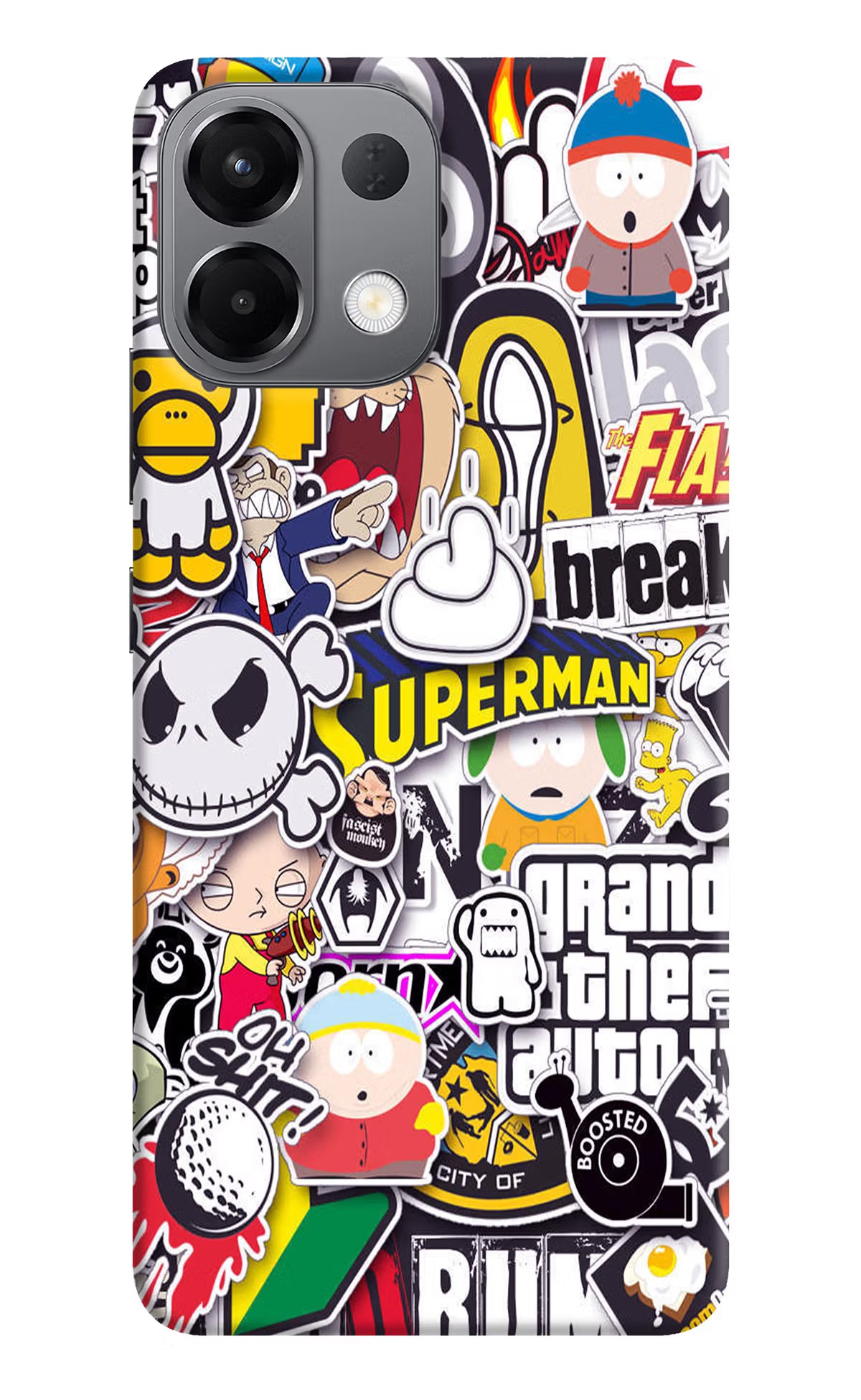 Sticker Bomb Oppo K13 5G Hard Case Back Cover by Casekaro