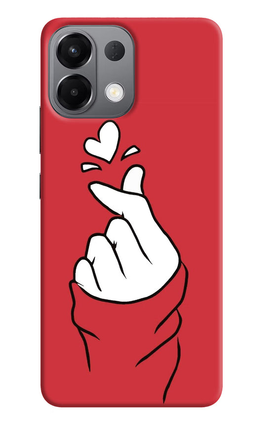 Korean Love Sign Oppo K13 5G Hard Case Back Cover by Casekaro