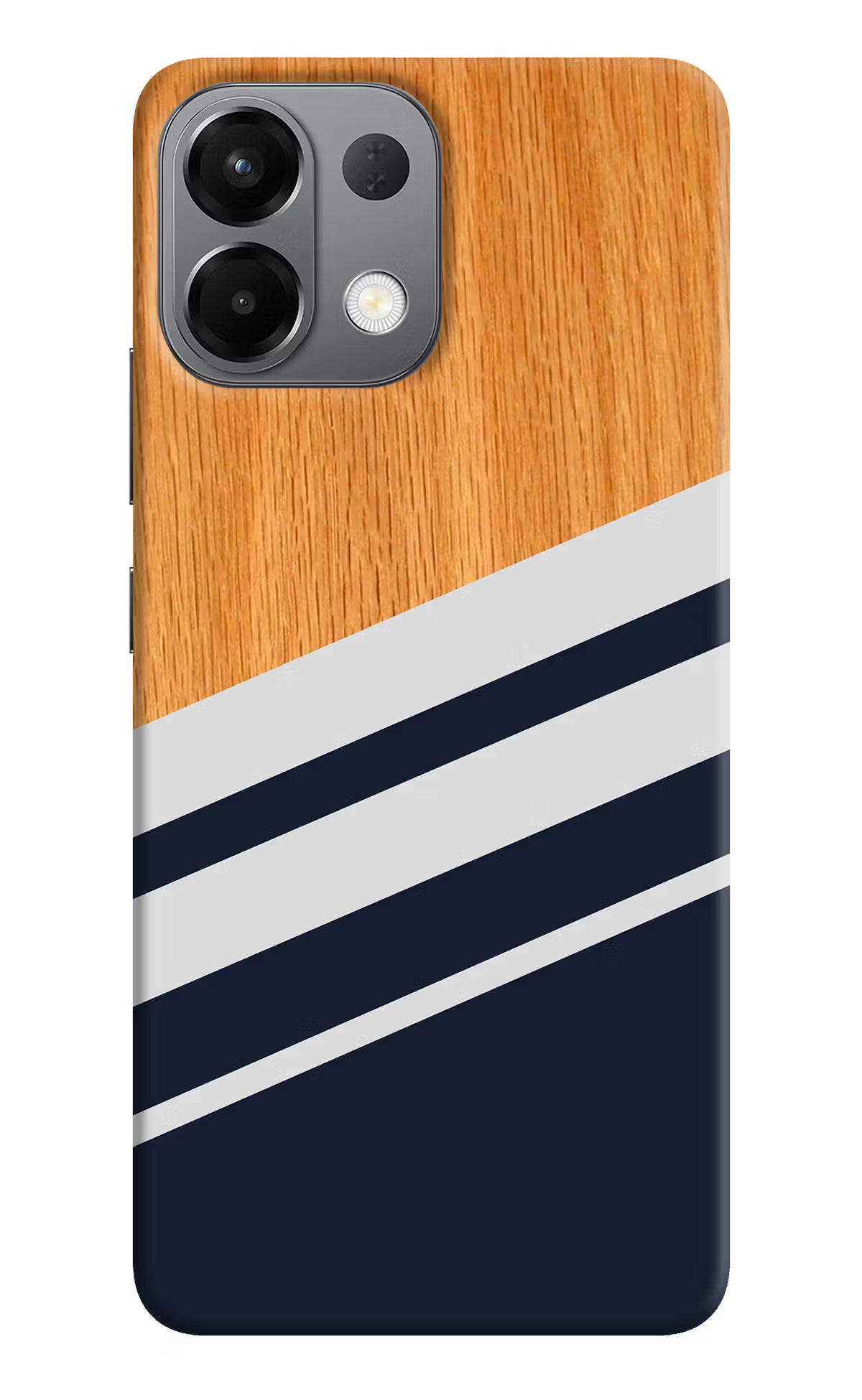 Blue and white wooden Oppo K13 5G Hard Case Back Cover by Casekaro