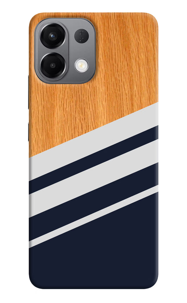 Blue and white wooden Oppo K13 5G Hard Case Back Cover by Casekaro