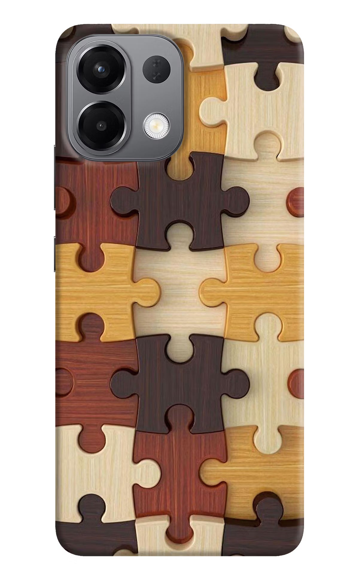 Wooden Puzzle Oppo K13 5G Hard Case Back Cover by Casekaro