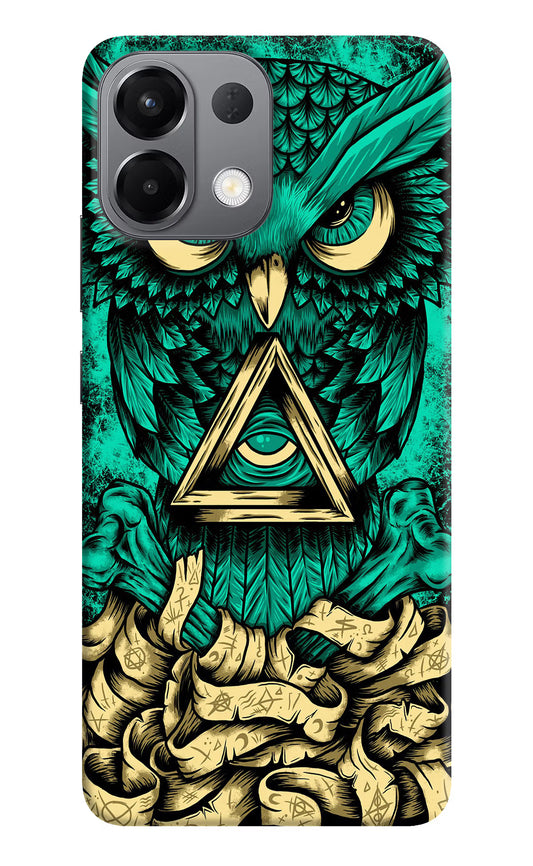 Green Owl Oppo K13 5G Hard Case Back Cover by Casekaro