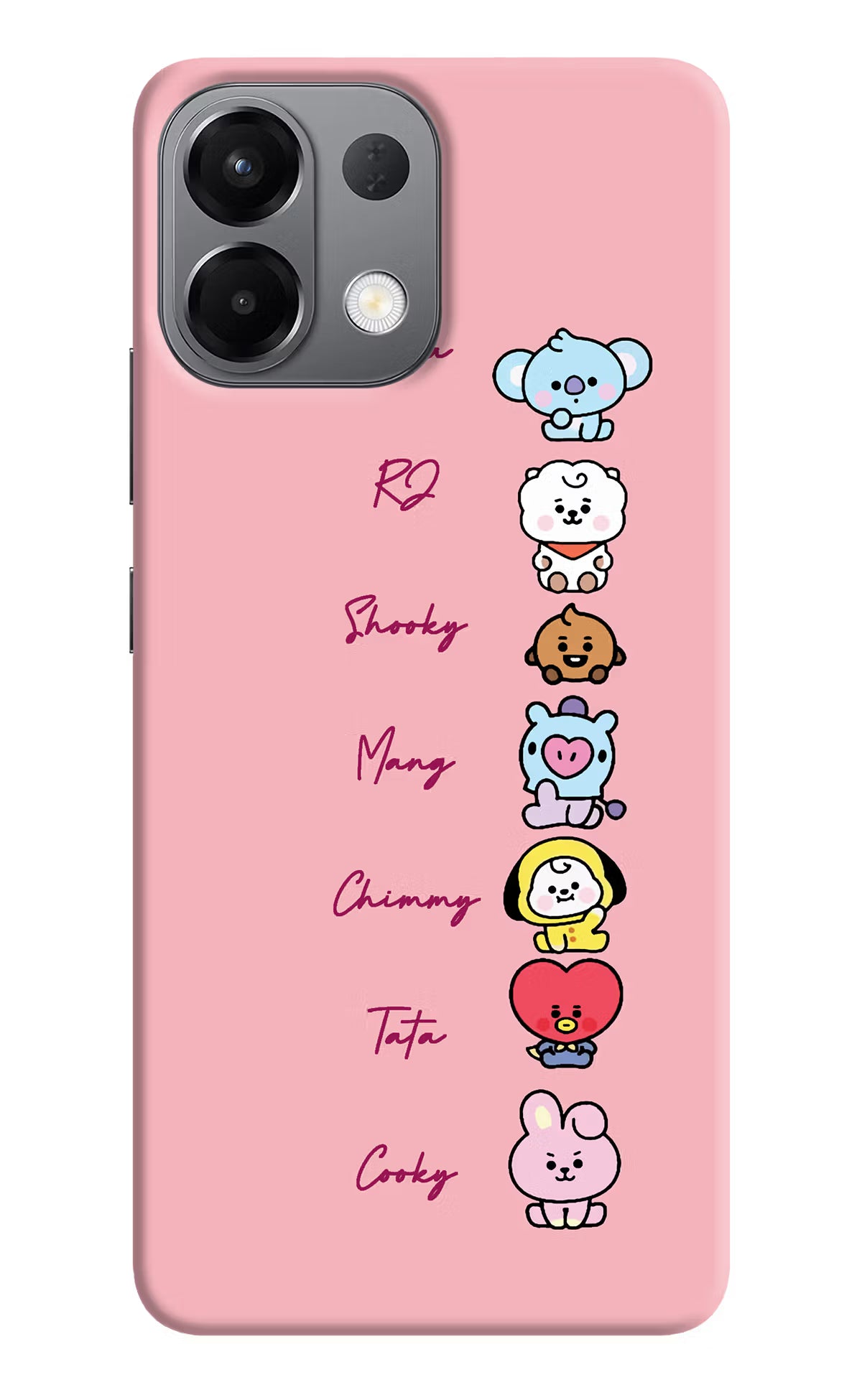 BTS names Oppo K13 5G Hard Case Back Cover by Casekaro