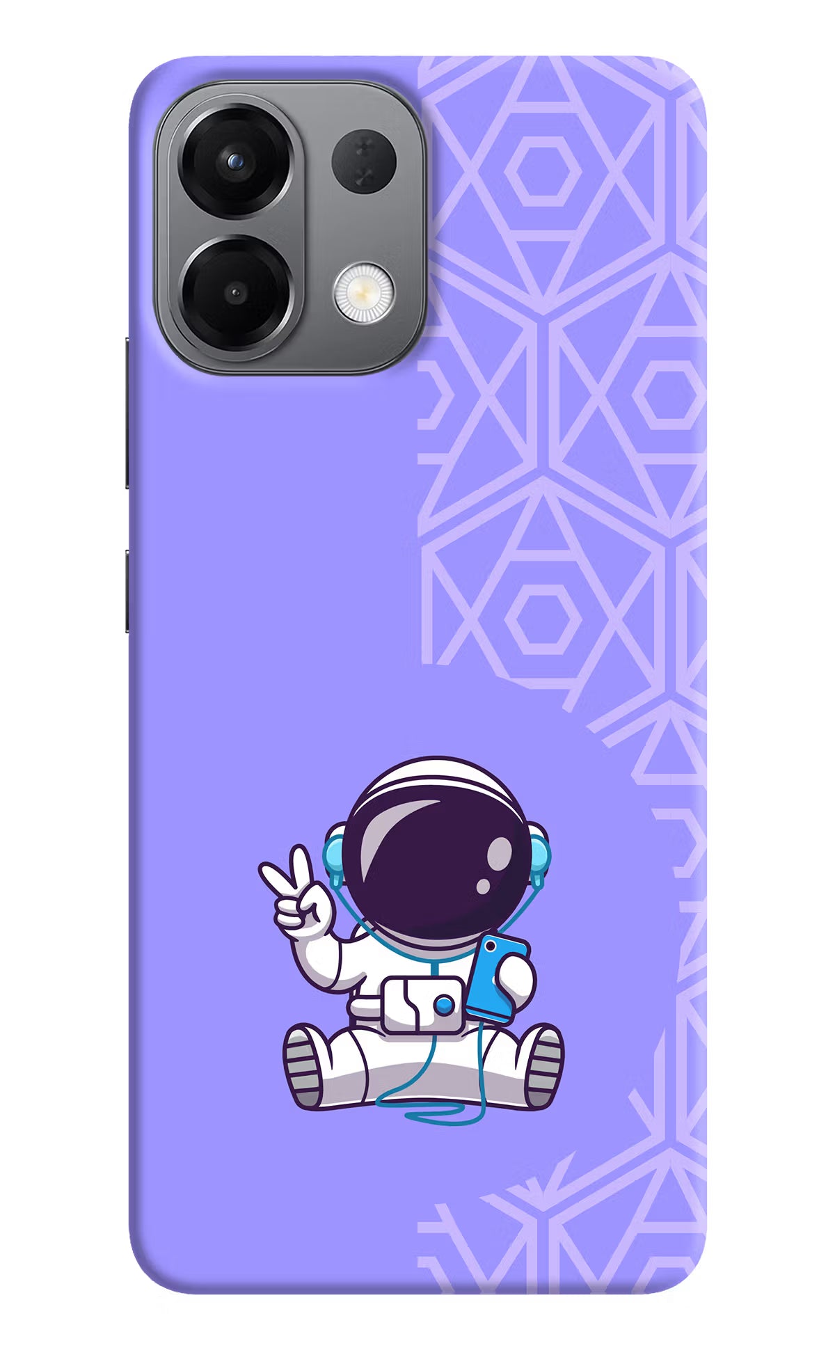 Cute Astronaut Chilling Oppo K13 5G Hard Case Back Cover by Casekaro