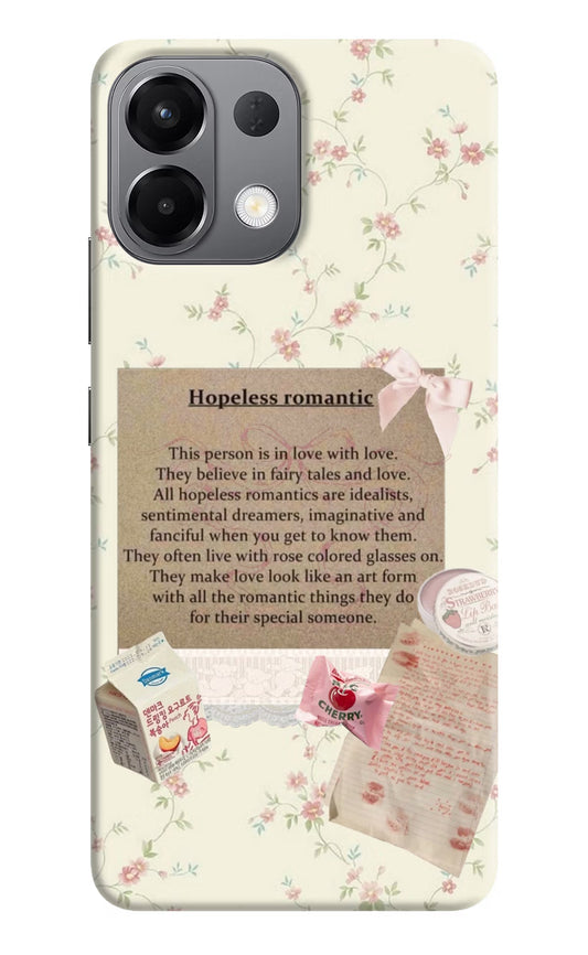 Hopeless Romantic Oppo K13 5G Hard Case Back Cover by Casekaro