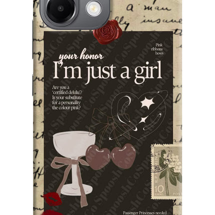 I am just a girl Oppo K13 5G Hard Case Back Cover by Casekaro