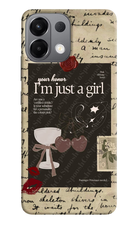 I am just a girl Oppo K13 5G Hard Case Back Cover by Casekaro