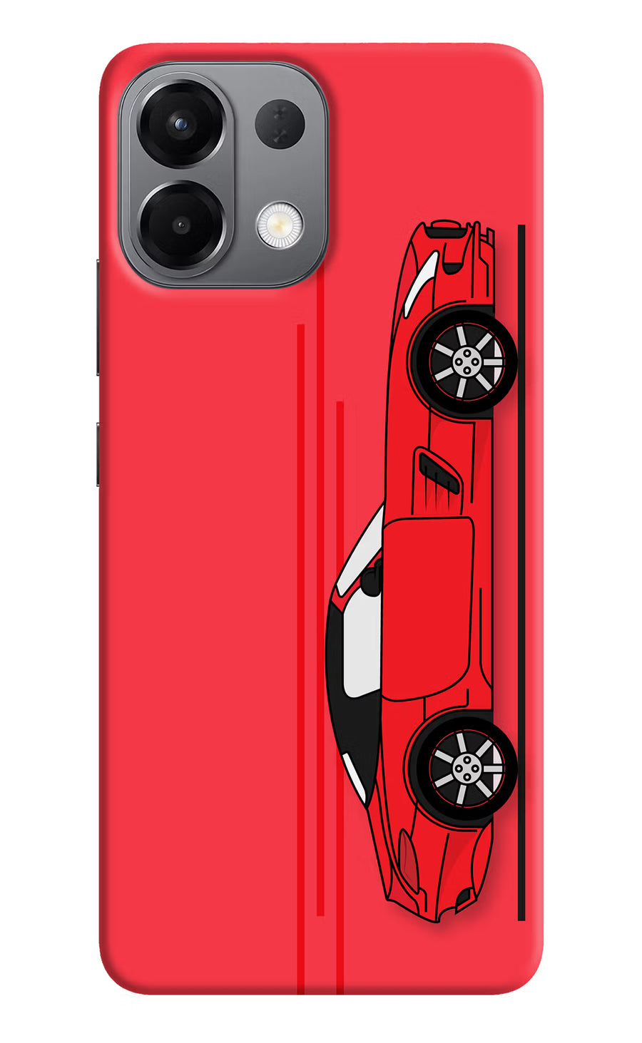 Red Velocity Oppo K13 5G Back Cover, Hard case