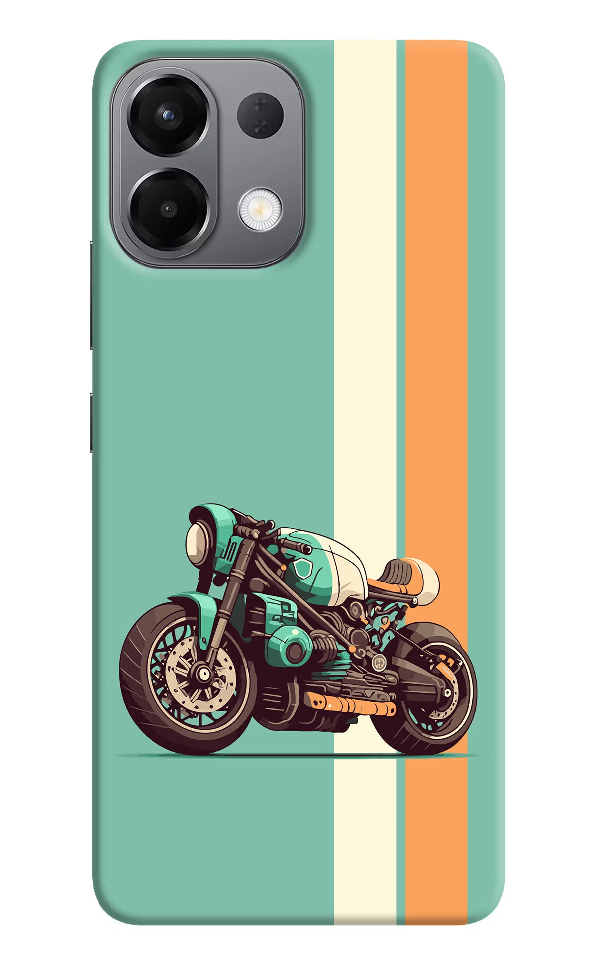 Striped Moto Drift Oppo K13 5G Hard Case Back Cover by Casekaro