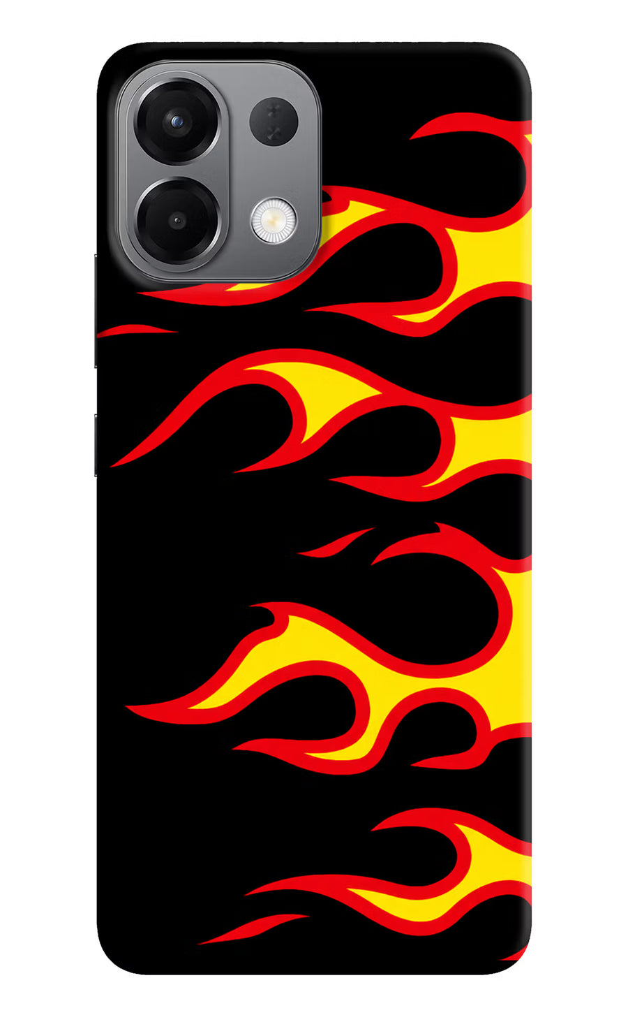 Side Sweep Flames Oppo K13 5G Back Cover, Hard case
