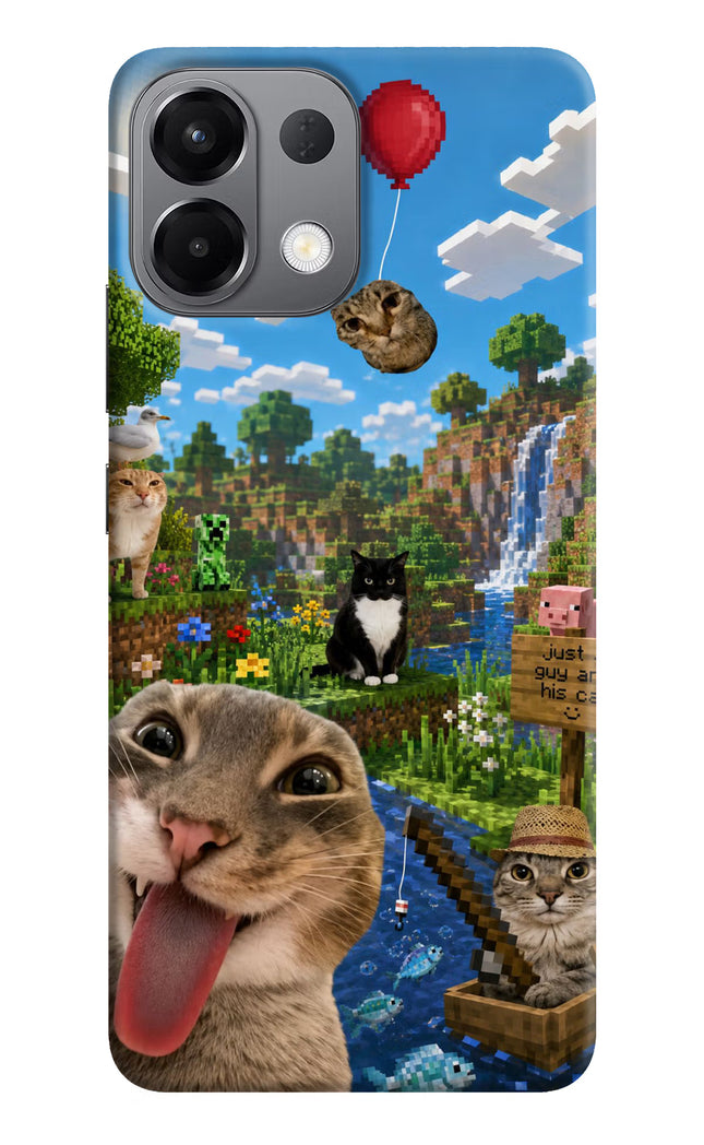 Minecraft Cat Chaos Oppo K13 5G Hard Case Back Cover by Casekaro